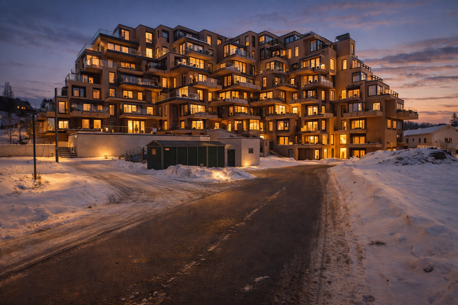 EIE Jessheim v/ Kristin Kjeksli (45445872) har gleden av å presentere Gotaasalleen 11! Foto: Bjørn Sørheim. Dette bildet er AI-redigert. Galleribilde