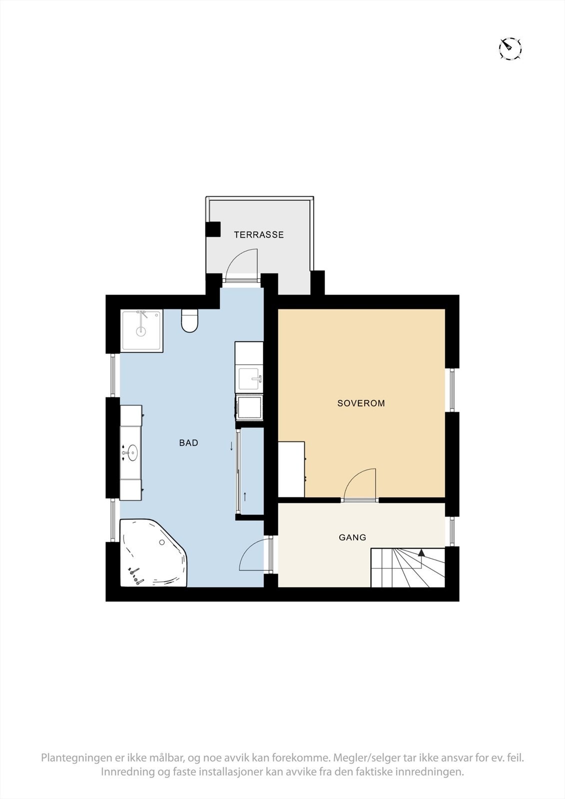 Kjelleretasjen har en fleksibel planløsning med soverom, et stort bad med utgang til terreng. Galleribilde