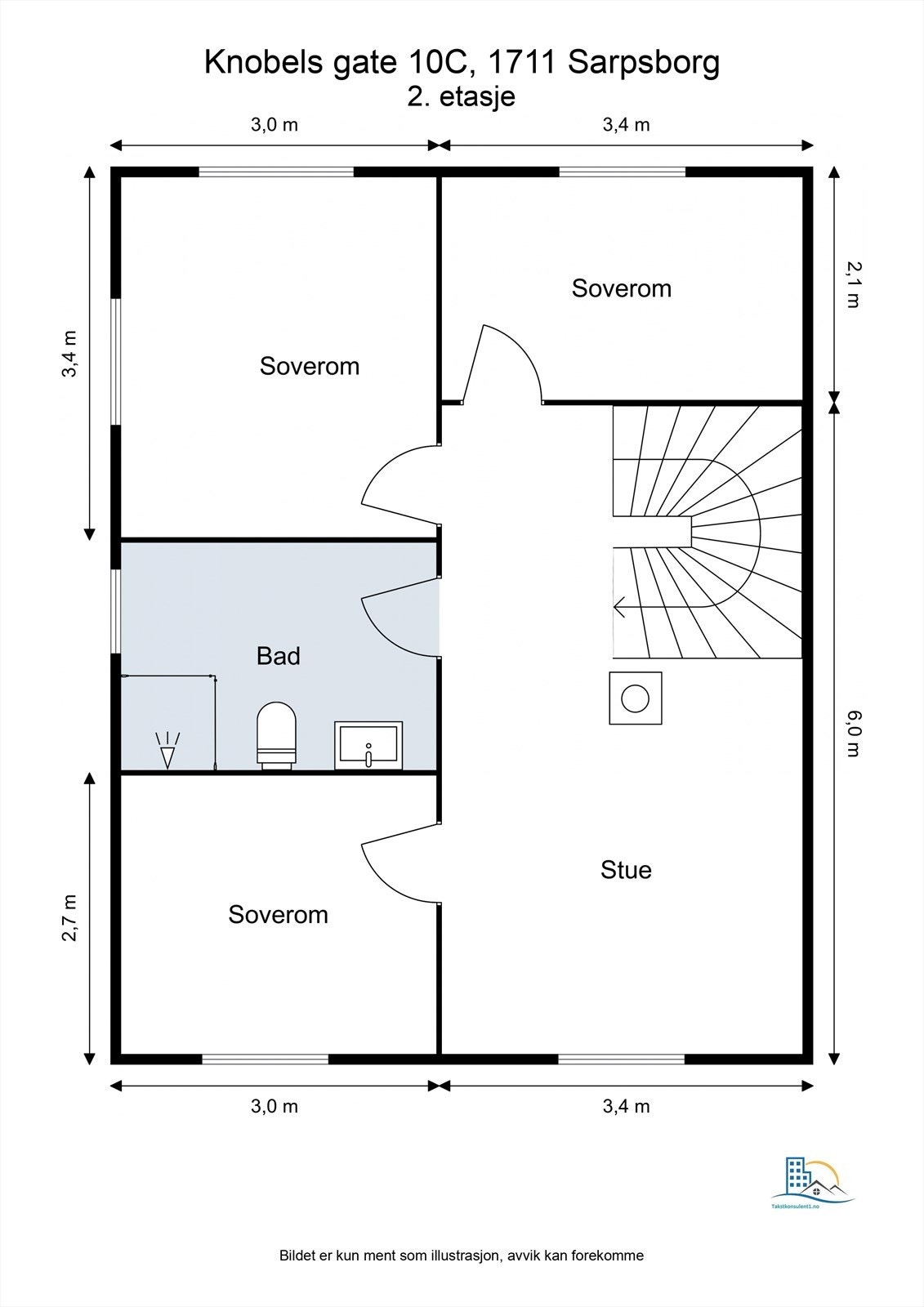 Veiledende skisse av andre etasje. Galleribilde