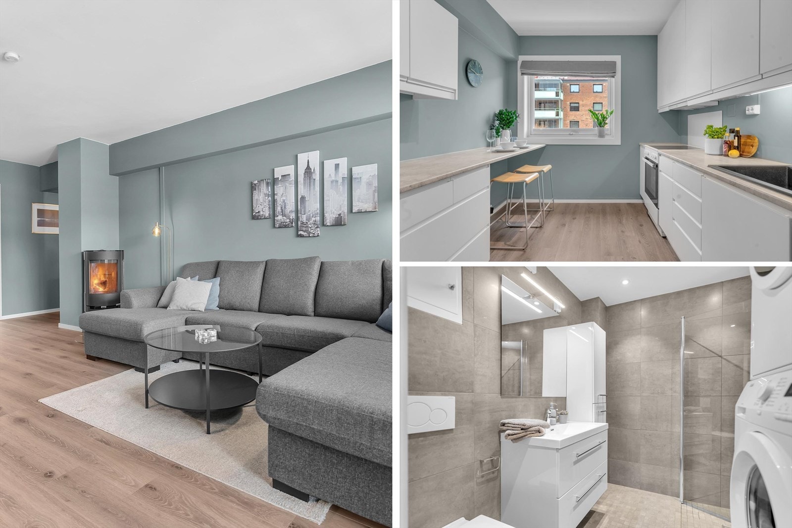 EiendomsMegler1 har gleden av å presentere en lekker 3-roms leilighet i Østerveien 57! Galleribilde