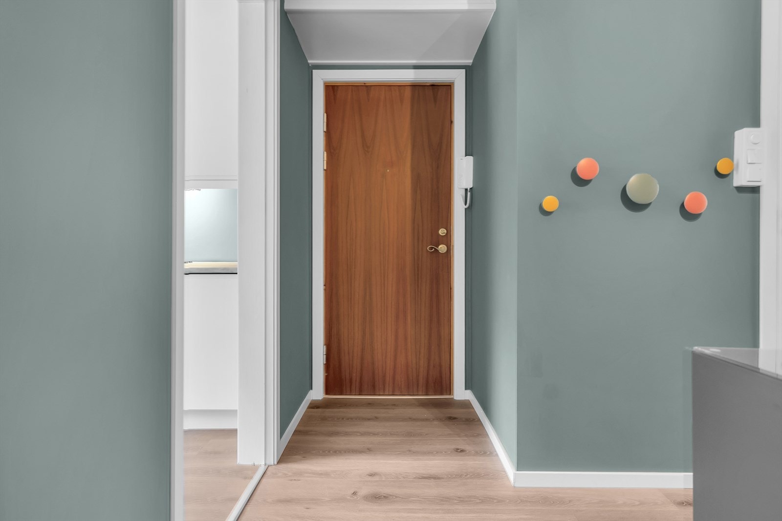 I tillegg er callinganlegget praktisk plassert rett ved inngangsdøren for enkel tilgang. Galleribilde