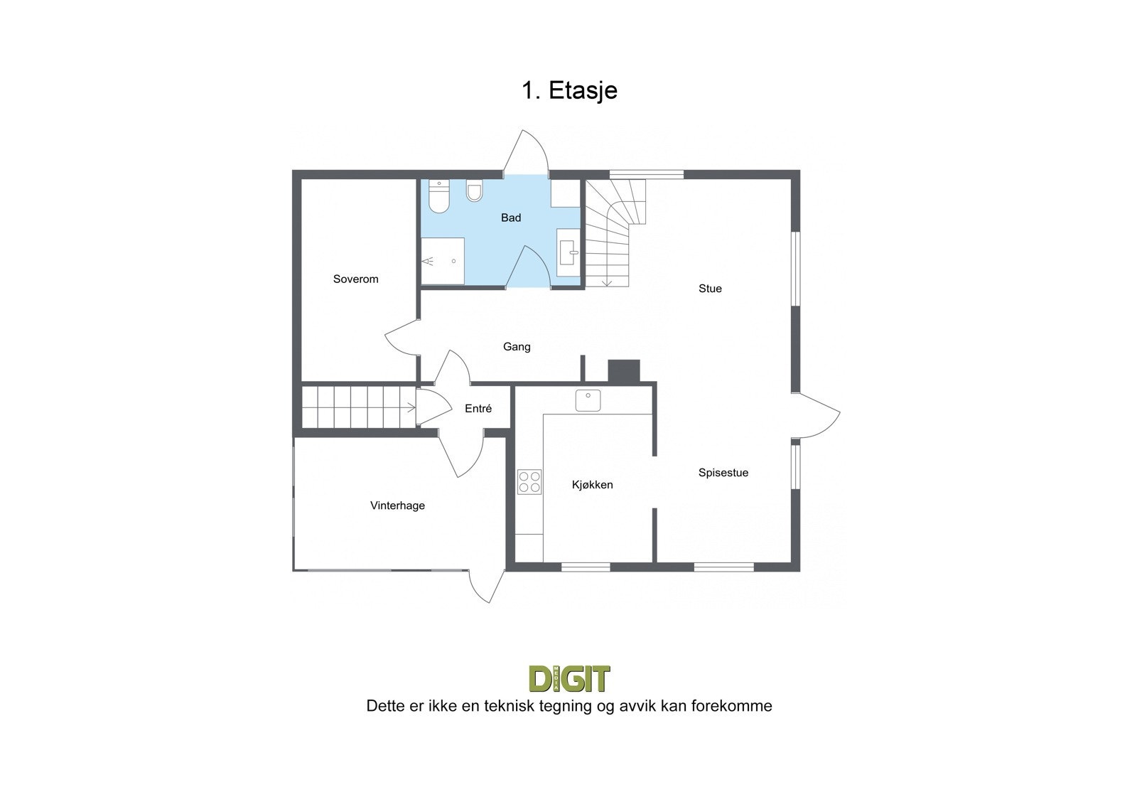 Bergveien 24 - 2D - 1. Etasje Galleribilde