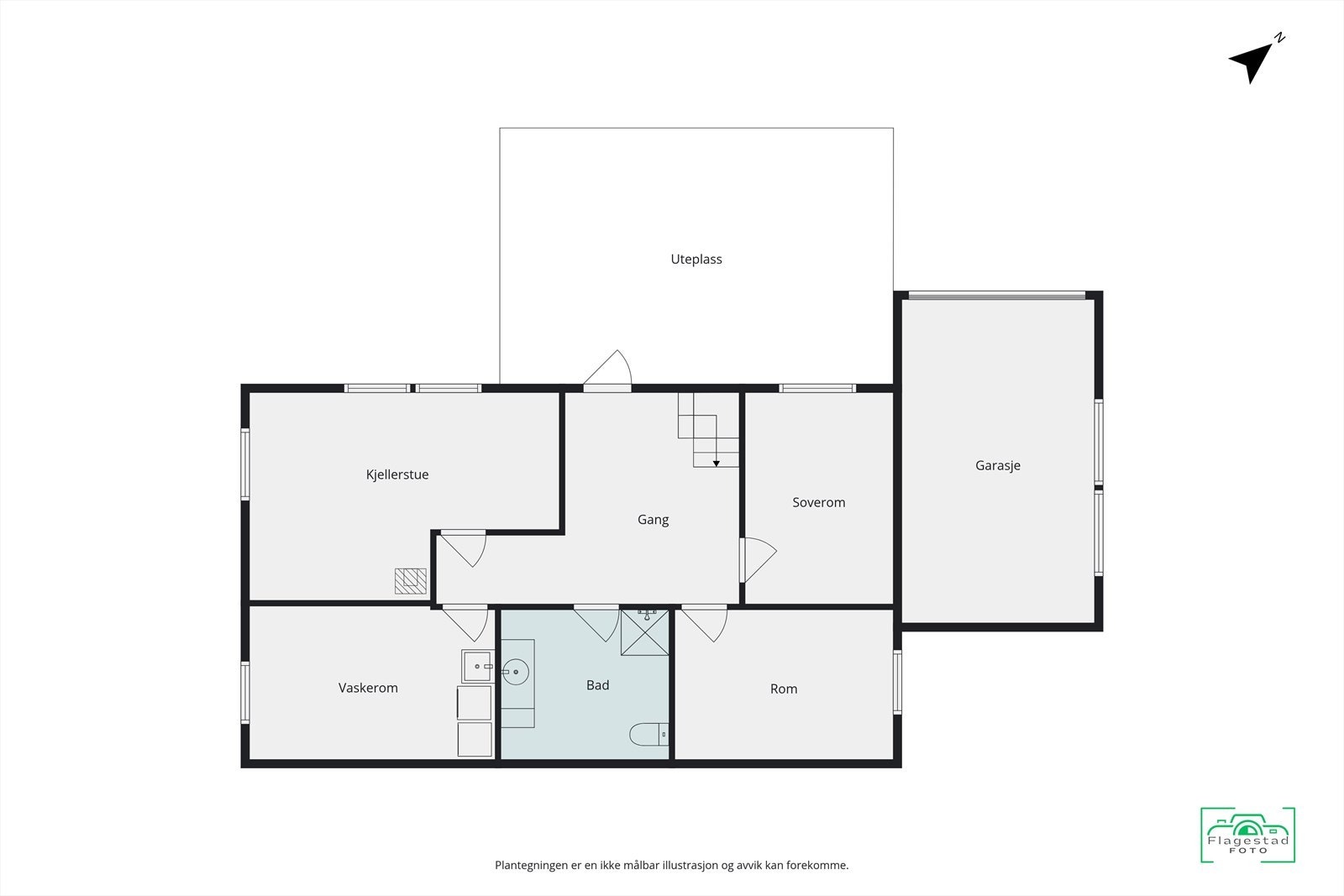 Plantegning underetasje Galleribilde