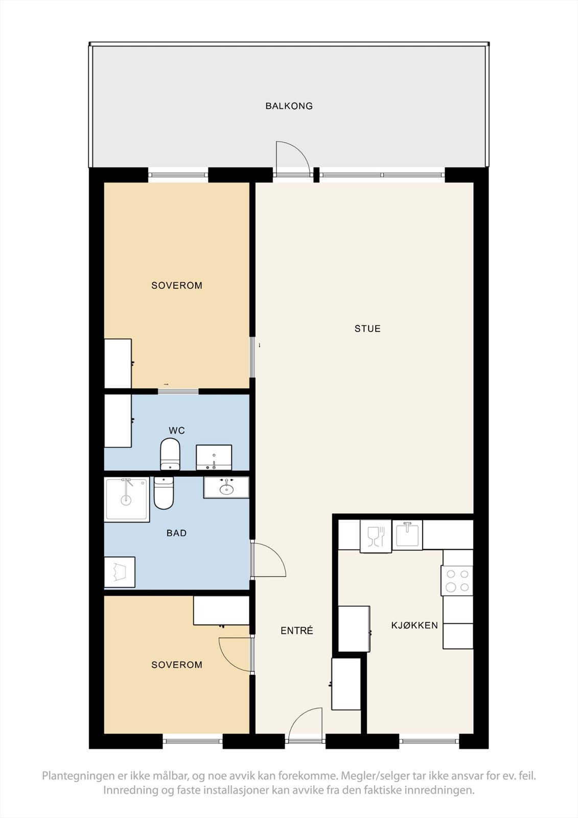 Plantegninger over leiligheten. Galleribilde