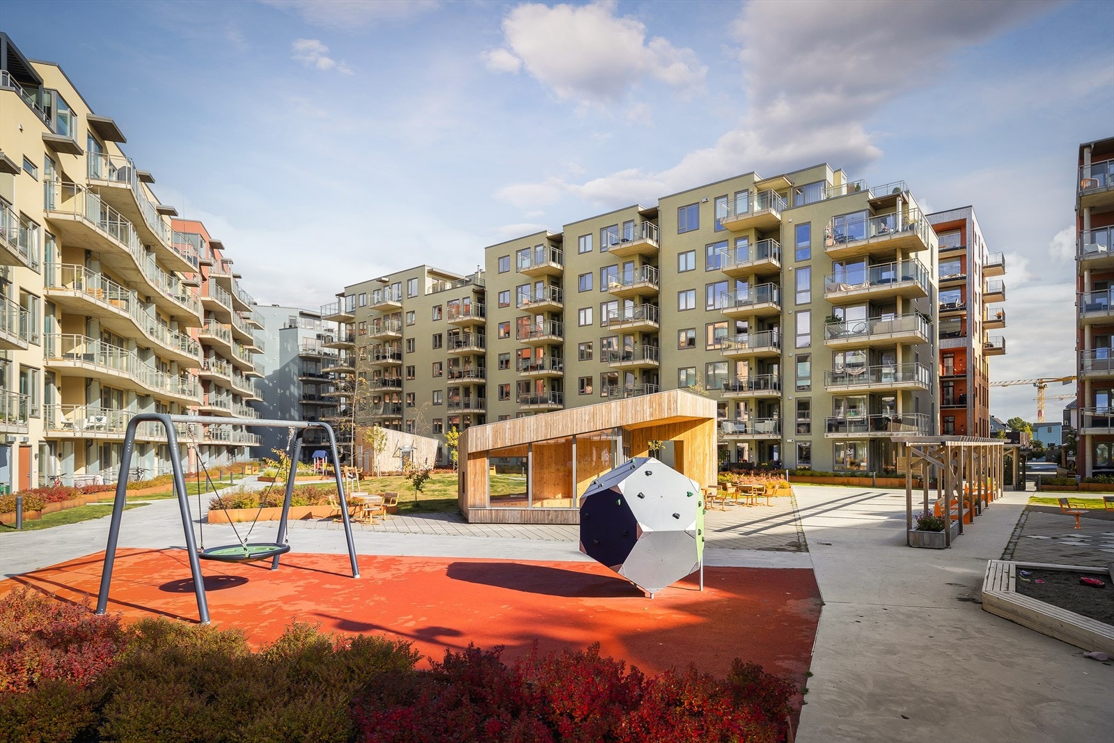 Fine fellesarealer for beboerne i Lilleby Triangel. Galleribilde