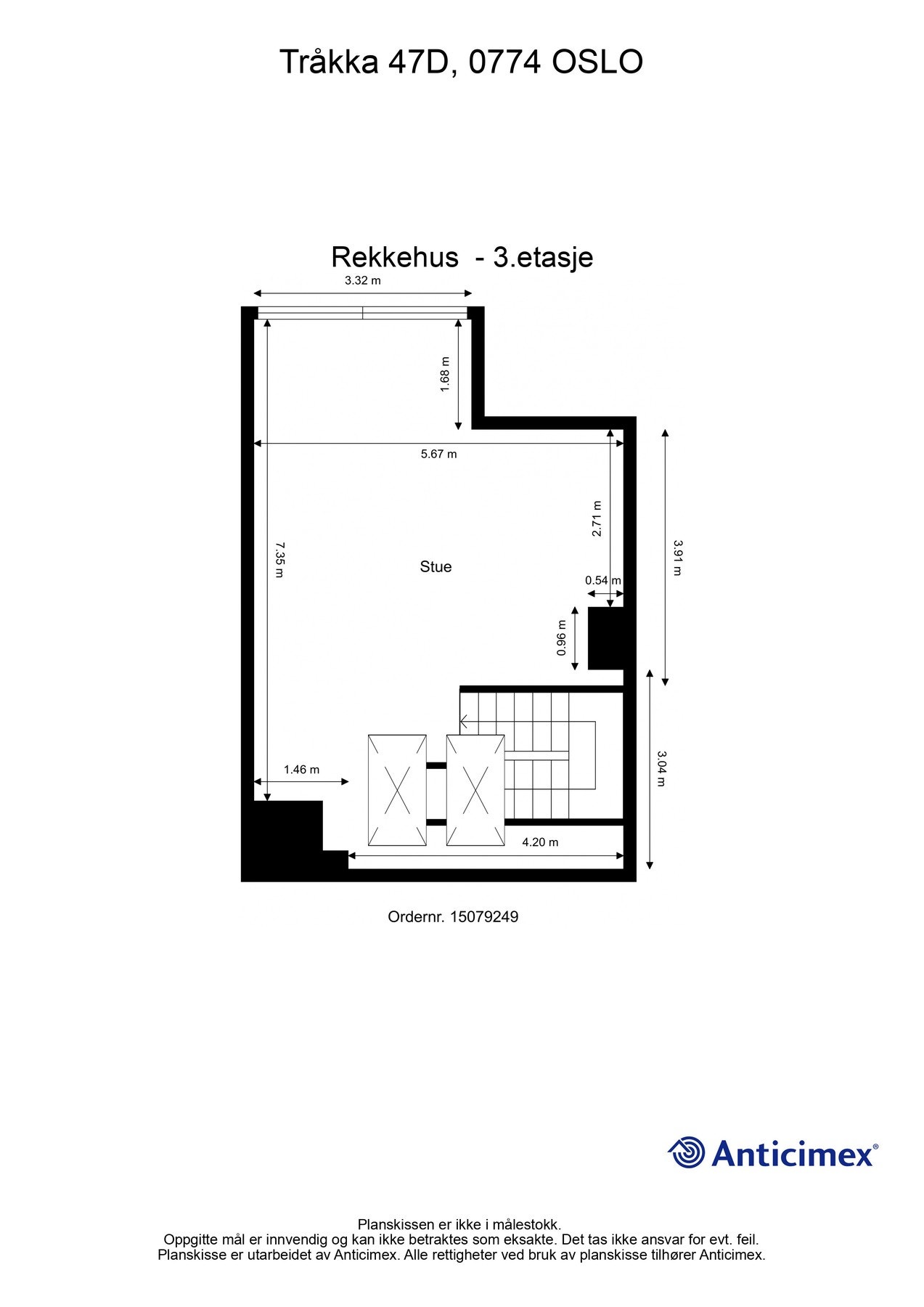 Plantegning 3. etasje. Galleribilde