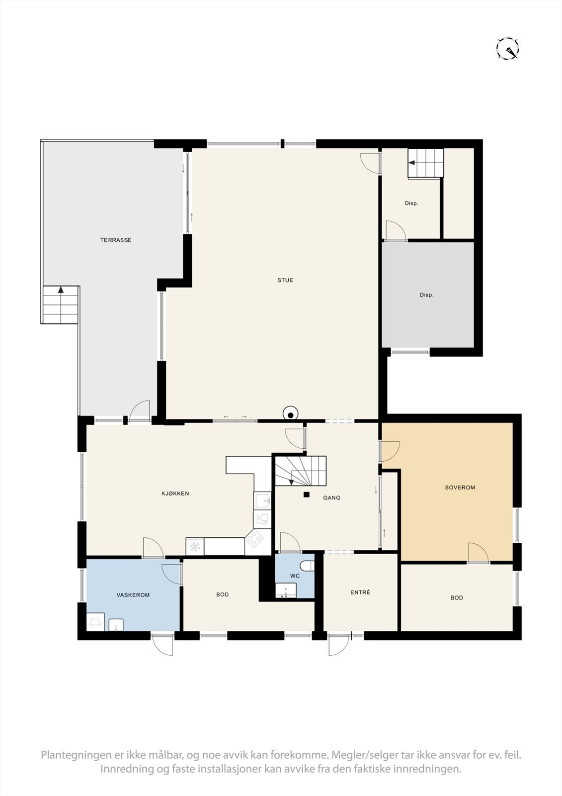 Plantegninger hovedetasje. Galleribilde