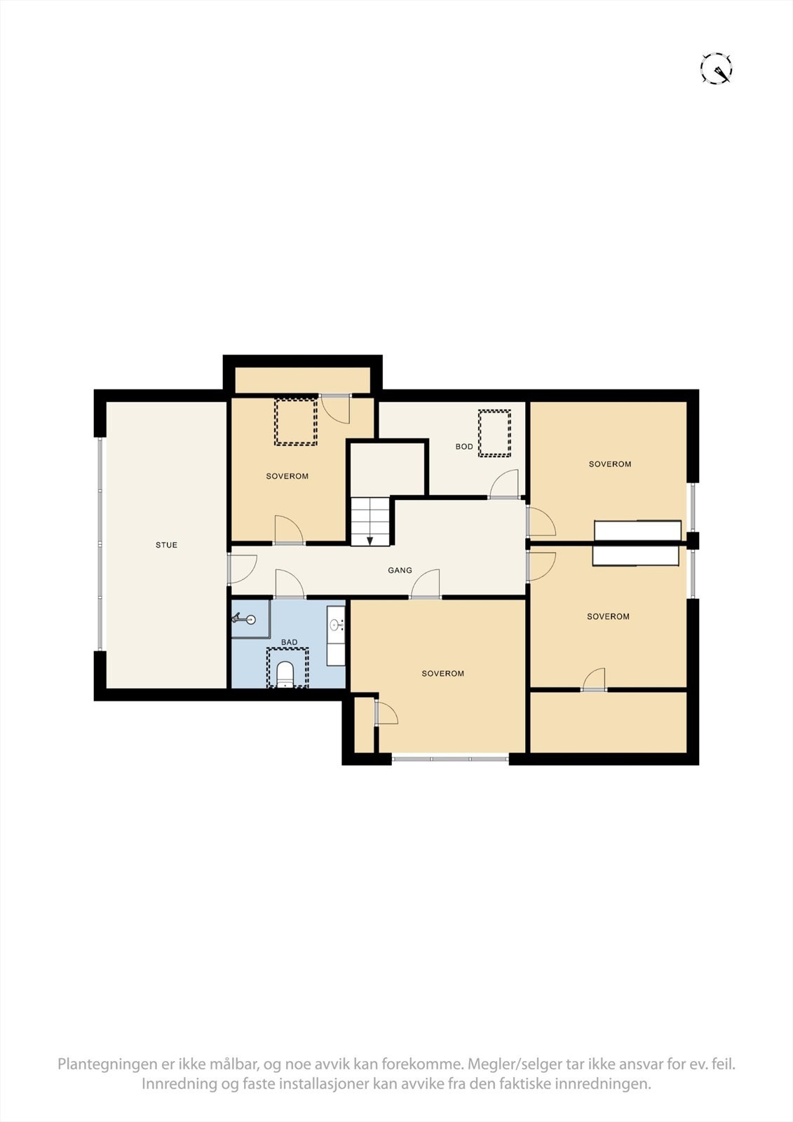 Plantegning loft-etasje. Galleribilde