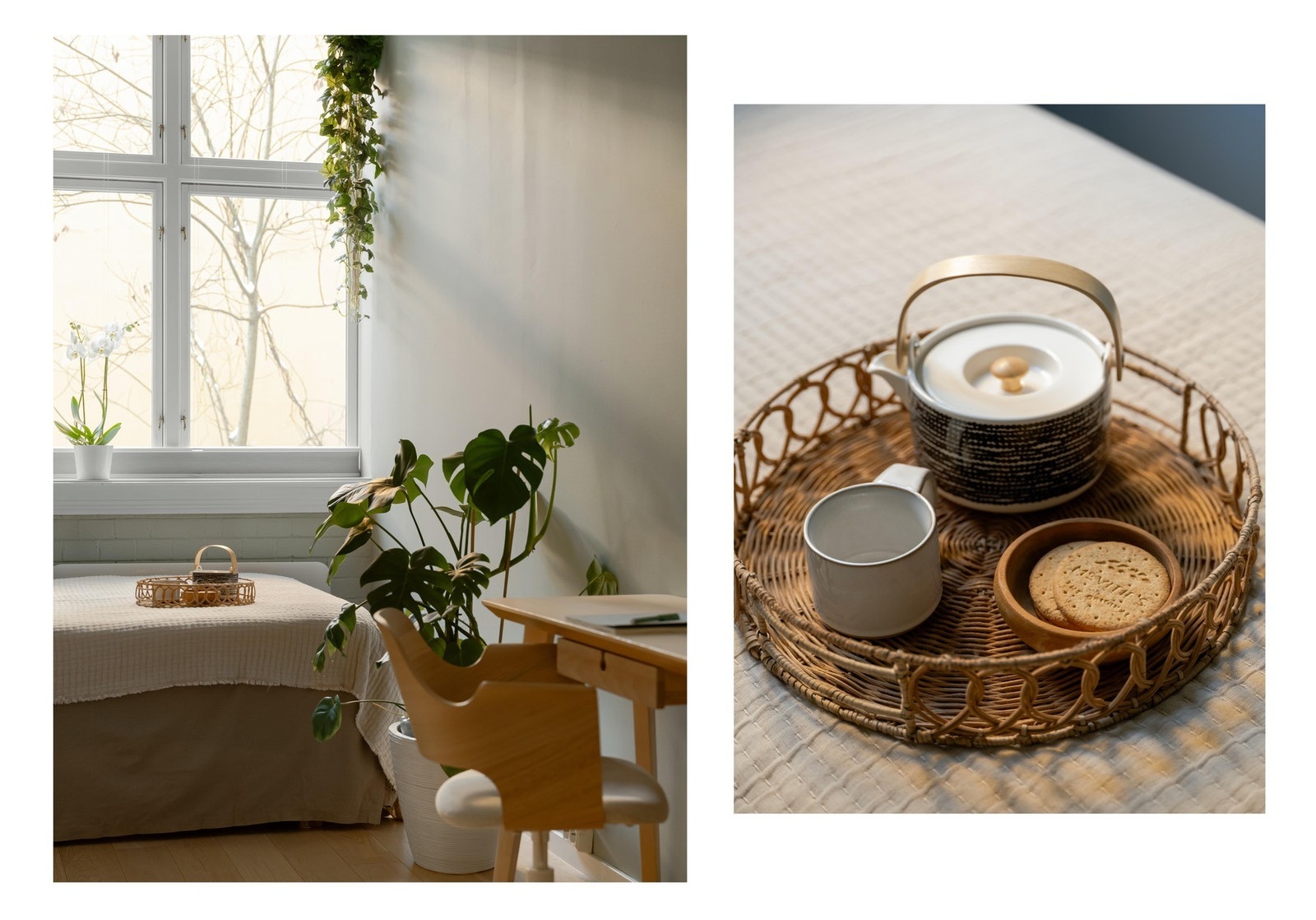 Det første av de tre soverommene er av behagelig størrelse med plass til alt som trengs. Stor seng, skrivepult og garderobeskap. Det er også dette rommet som kan slås sammen med tv-stuen, om en ønsker en enda større stue og en litt annen utnyttelse av de Galleribilde