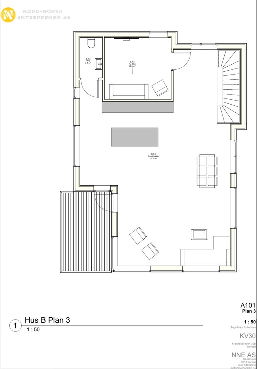 Planløsning 3. etasje Galleribilde