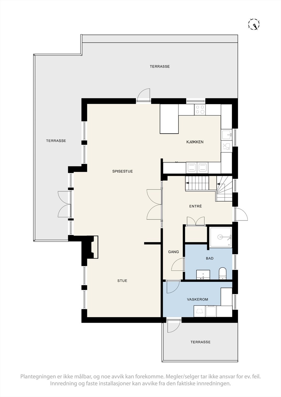 Plantegning 1. etasje Galleribilde