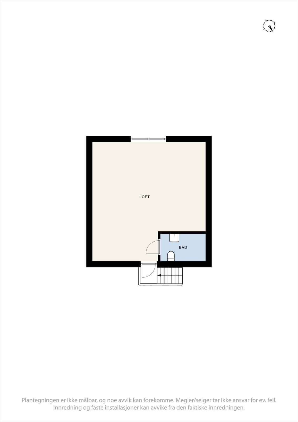 Plantegning innredet rom over garasje Galleribilde