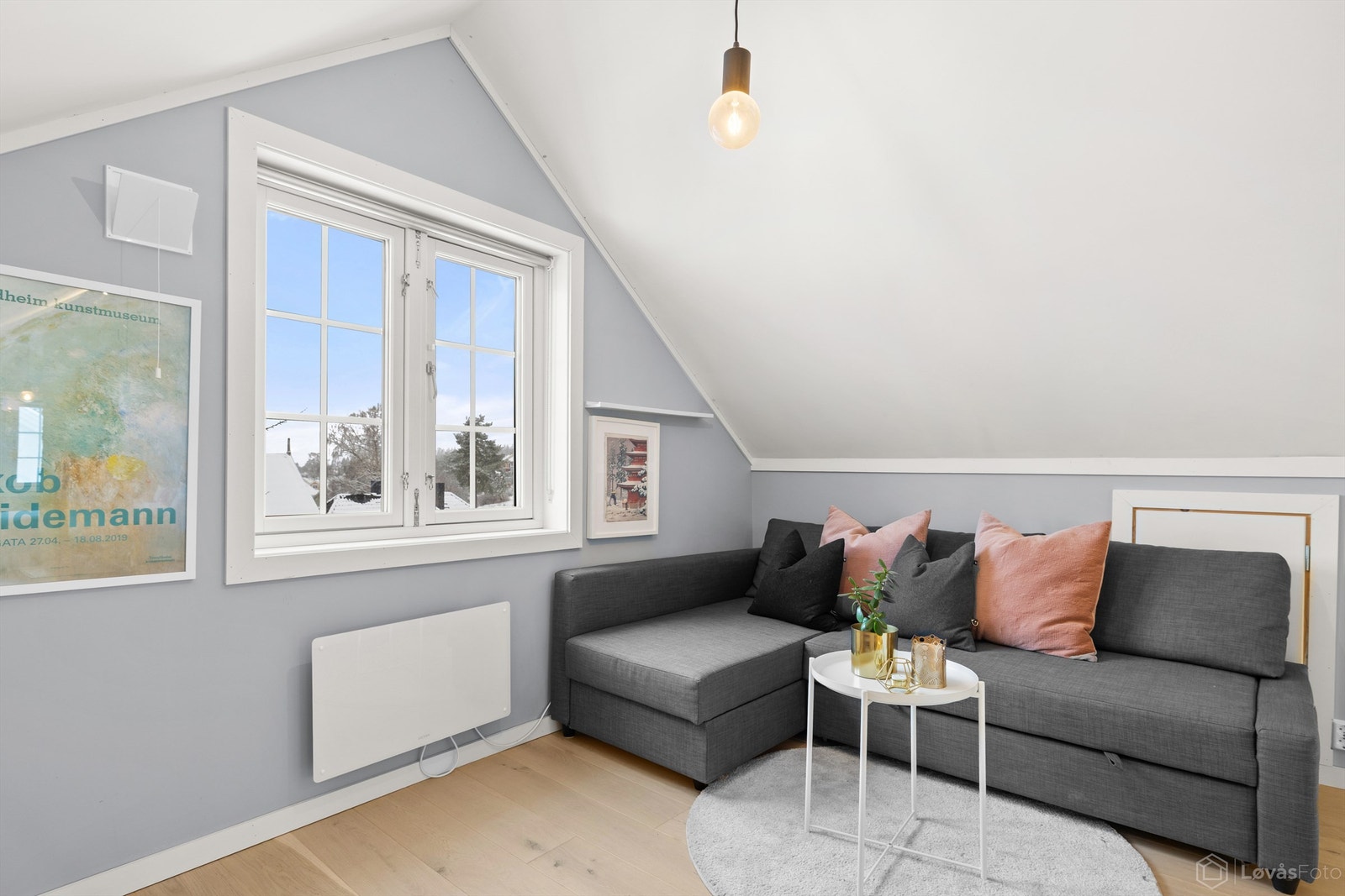 Innredet loftsrom i 2018 (ikke godkjent for varig opphold) Galleribilde