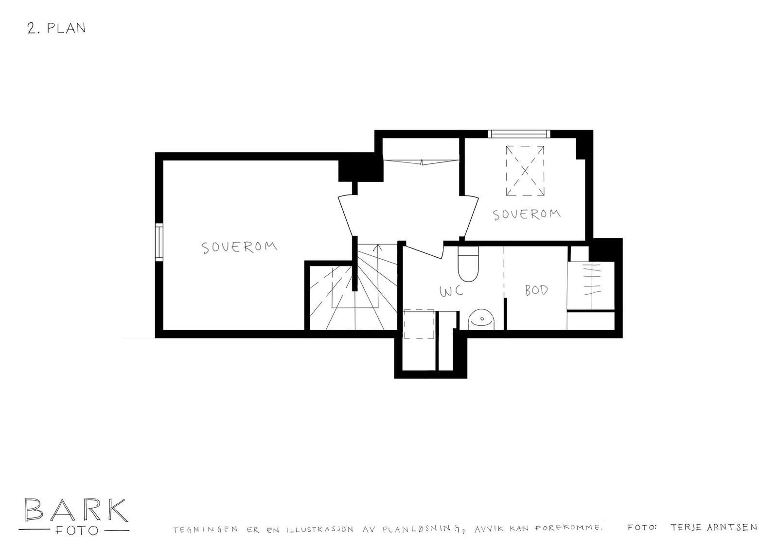Plantegning overetasje Galleribilde