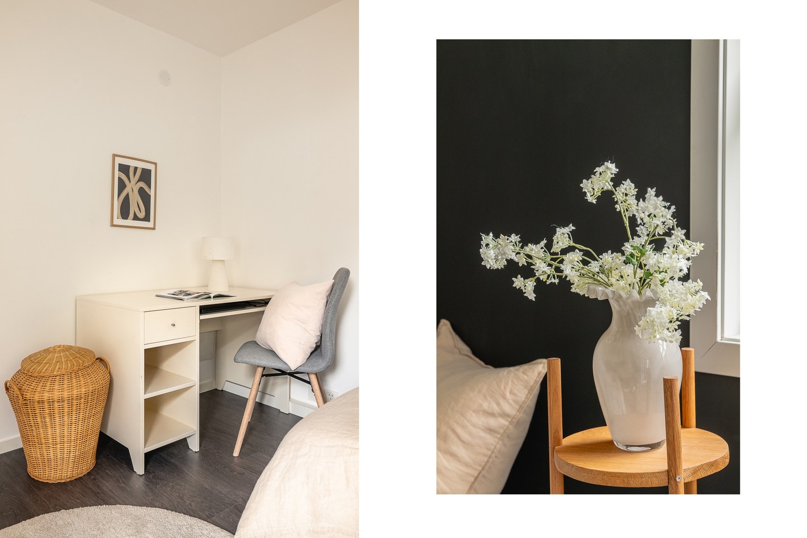 Begge rommene kan møbleres med seng av ønsket størrelse, nattbord og annet passende møblement Galleribilde