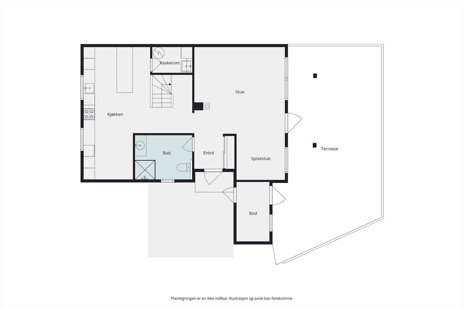 Plantegning 1. etg. Galleribilde