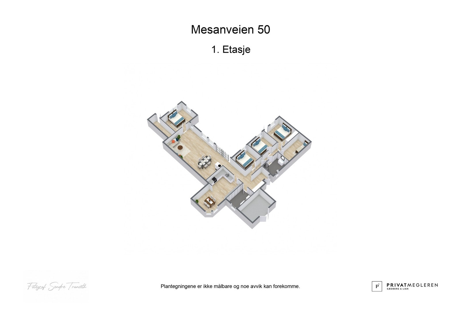 - 3D plantegning (ikke målbart) - Galleribilde
