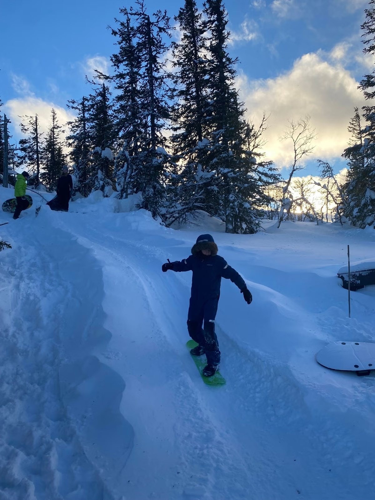 Selgers private bilde. Aking på tomta. Galleribilde