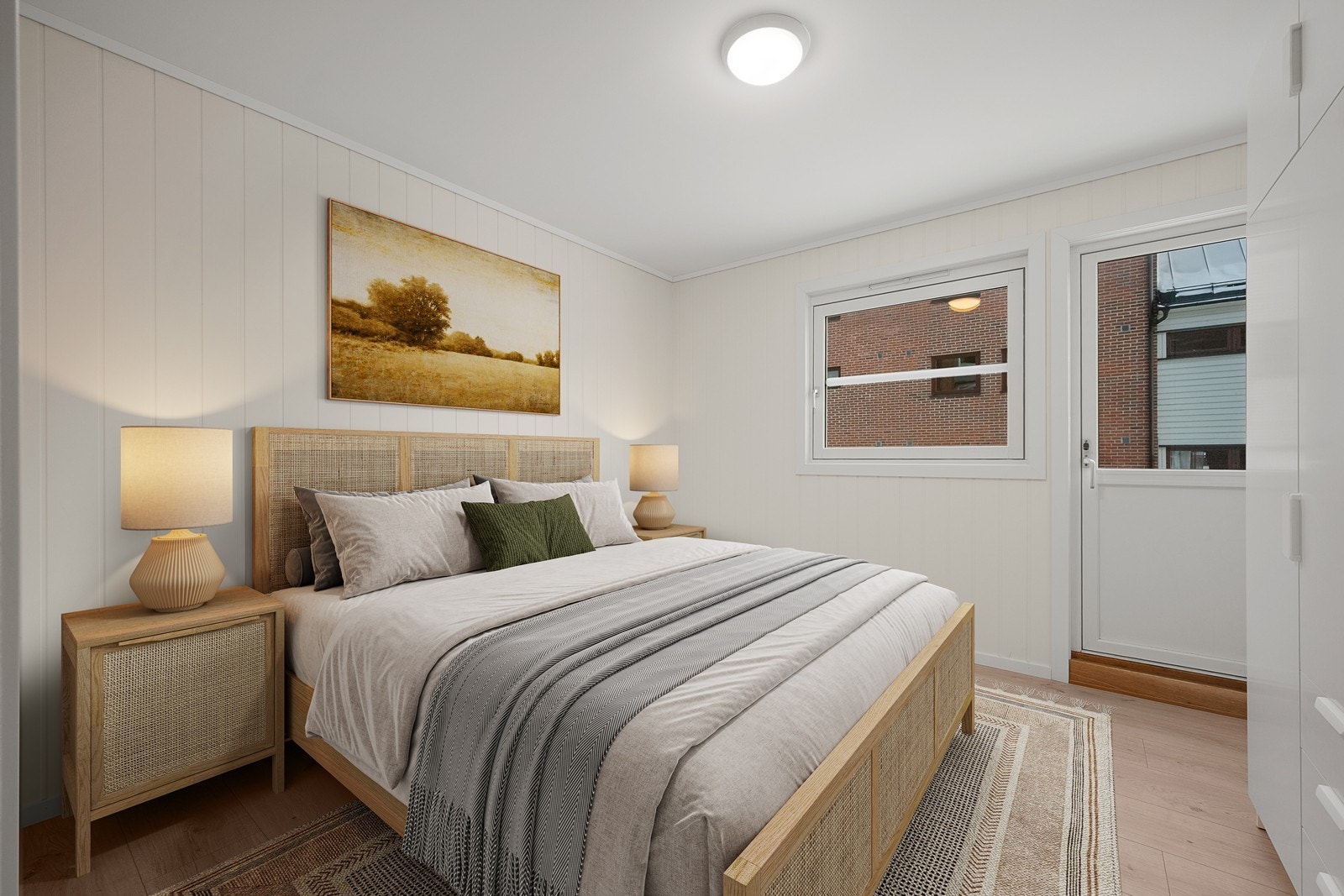 Soverom med god plass til dobbeltseng. Galleribilde