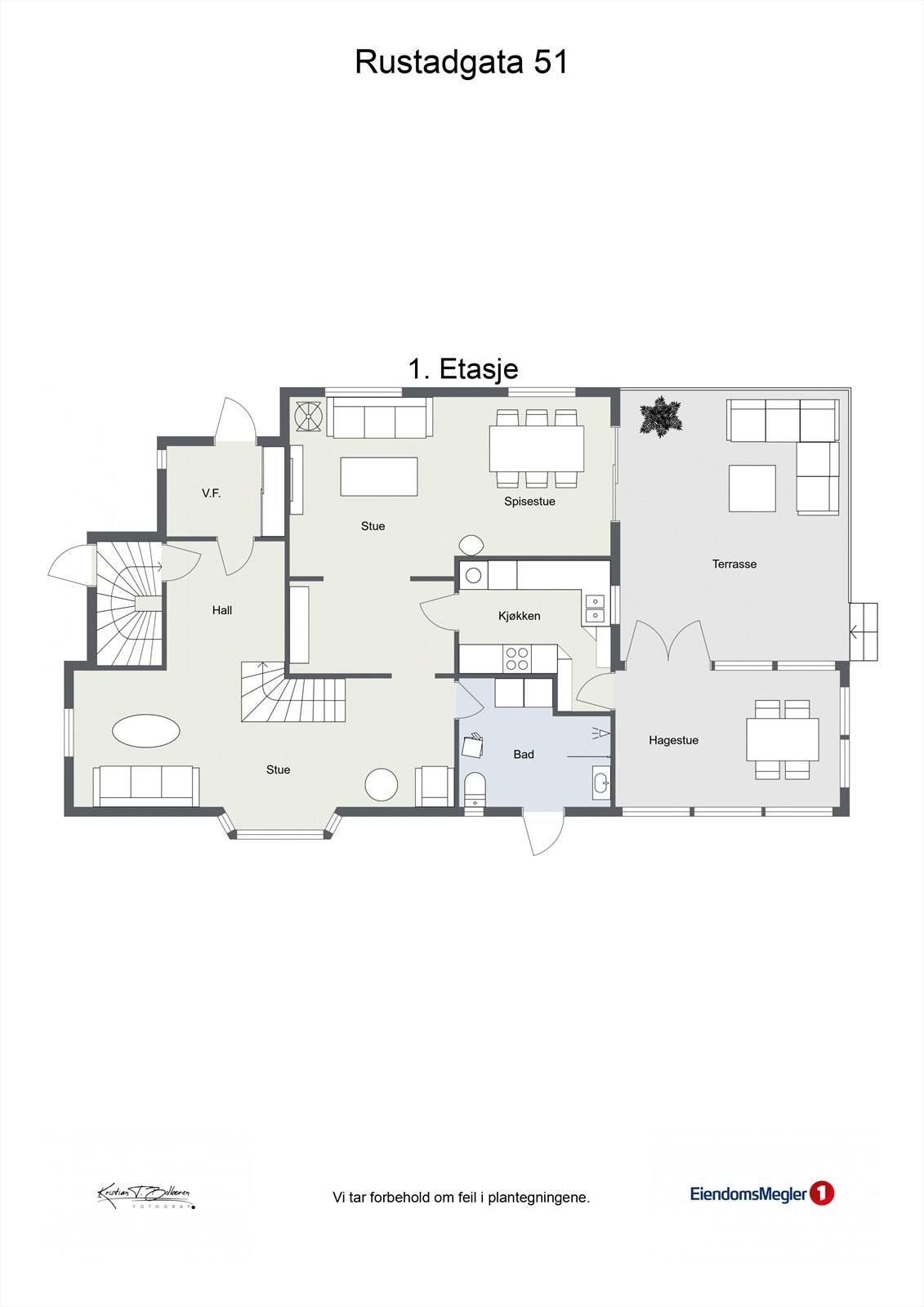 Plantegning 1.etg. Galleribilde