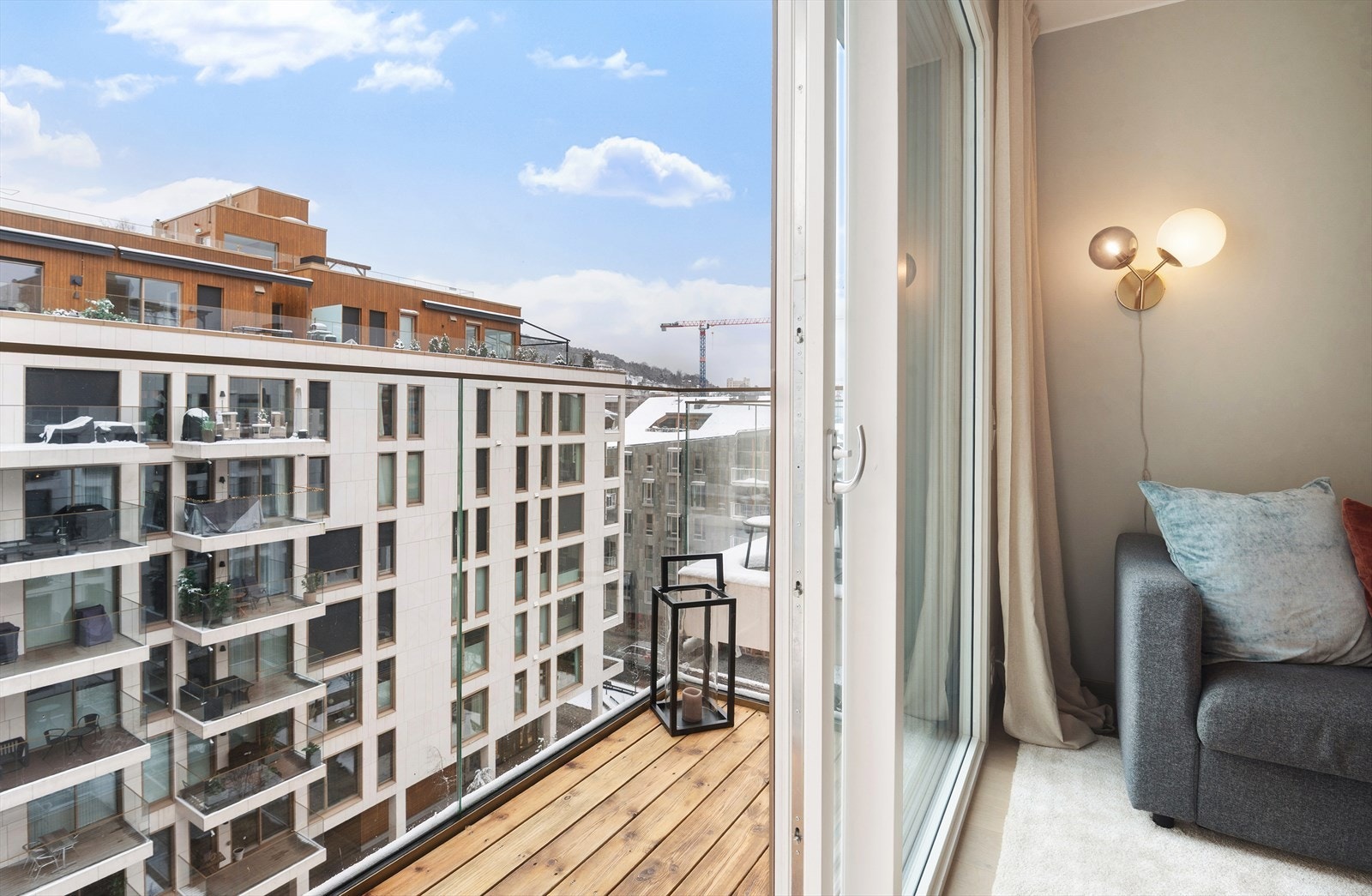 Her har man plass til en liten sittegruppe. Galleribilde