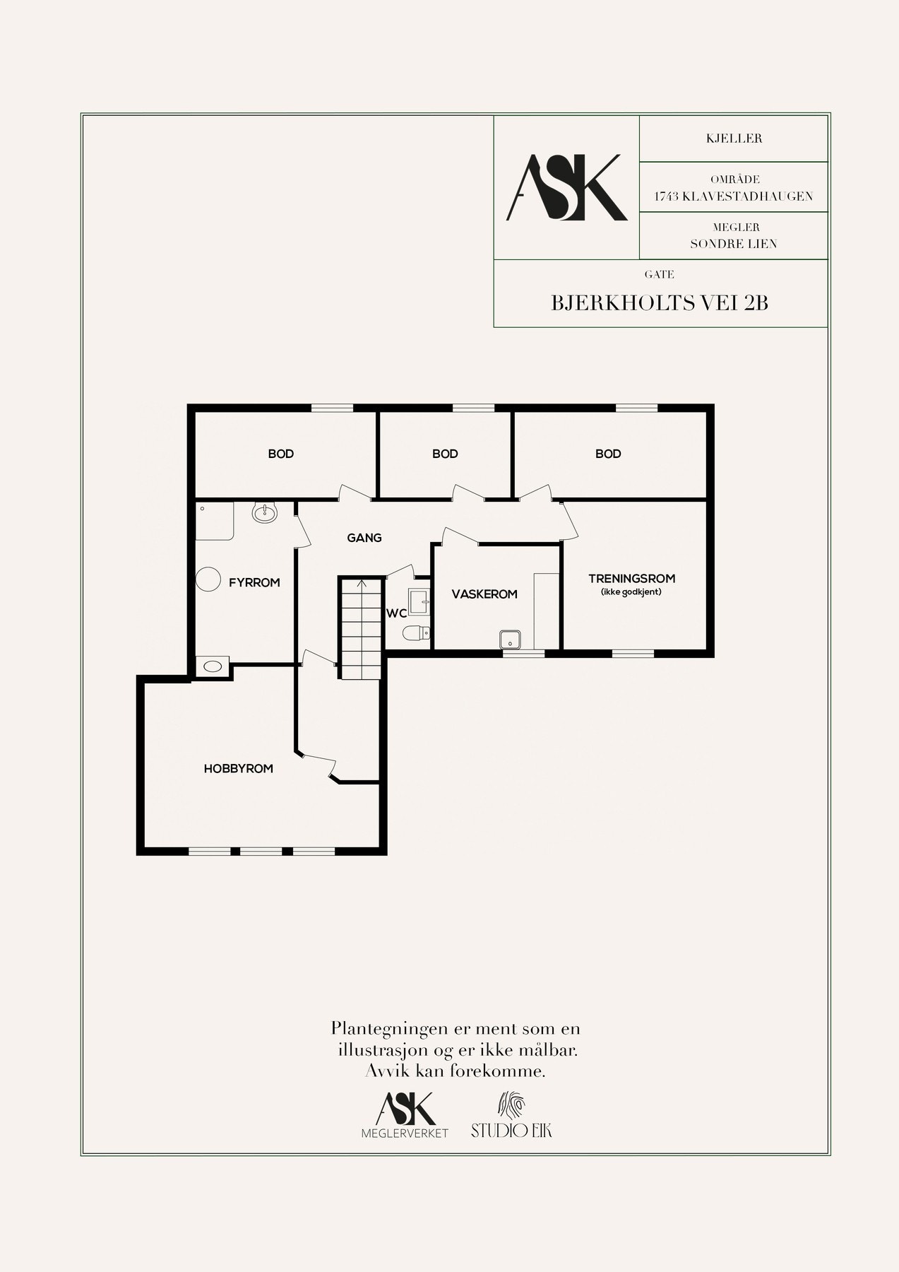 Plantegning underetasje Galleribilde