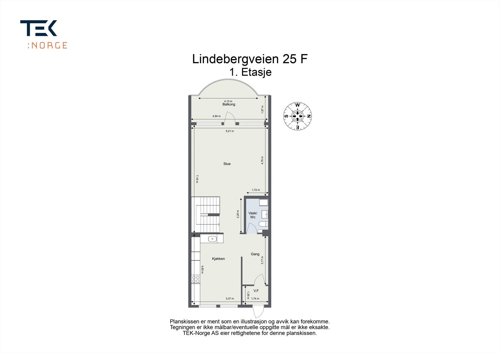 Plantergning 1. Etasje Galleribilde