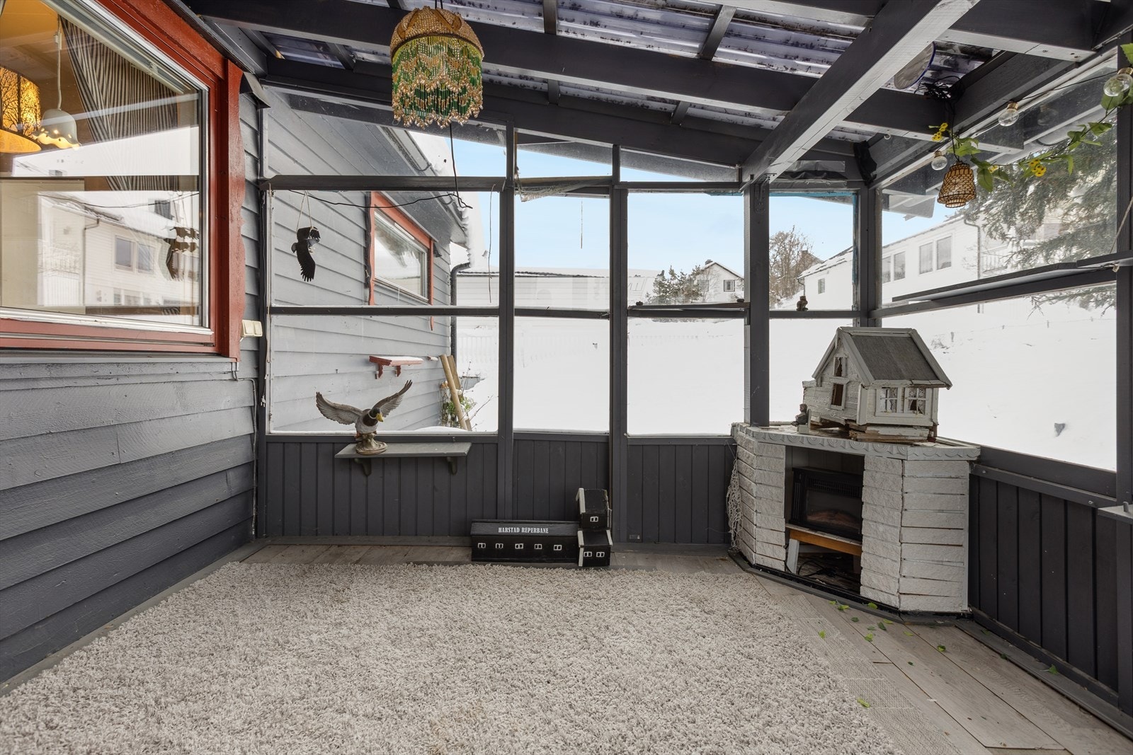 Her ligger alt til rette for hygge, uansett årstid. Galleribilde