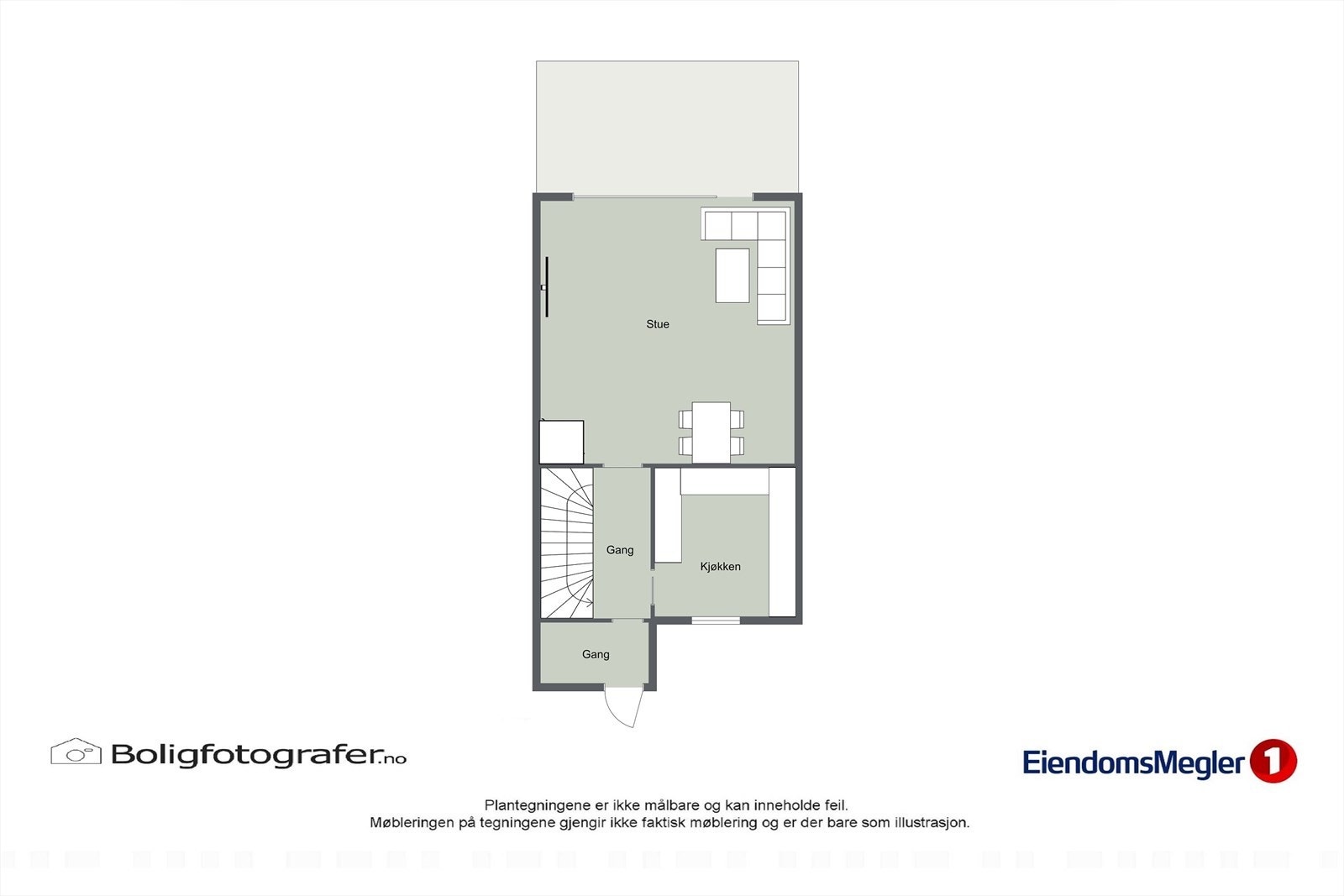 Boligens planløsning. Galleribilde