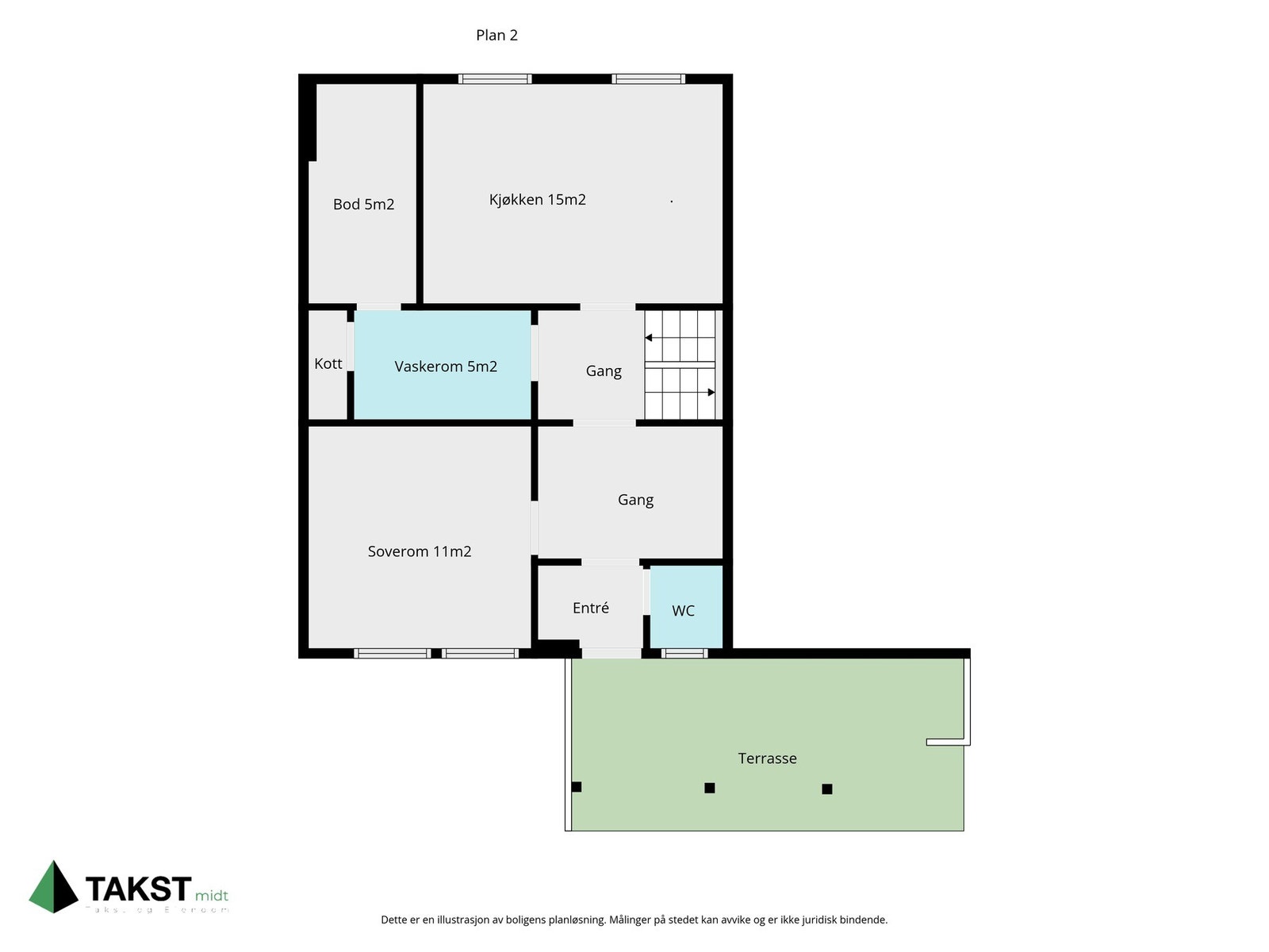 Andre plan. Nytt takoverbygg ved siden av inngangspartiet. Fin uteplass mot vest. Galleribilde