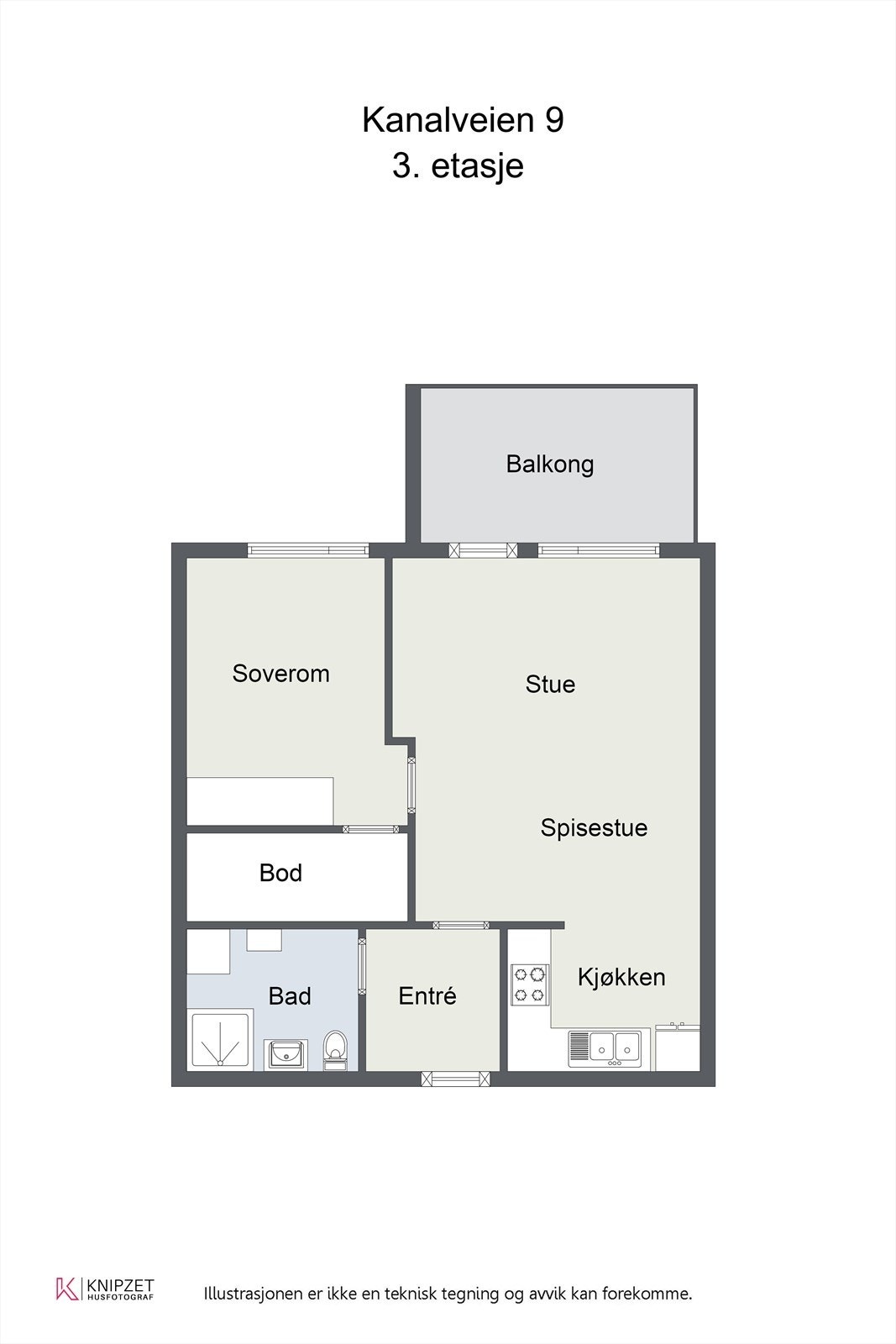 Plantegning 3. etasje. Galleribilde