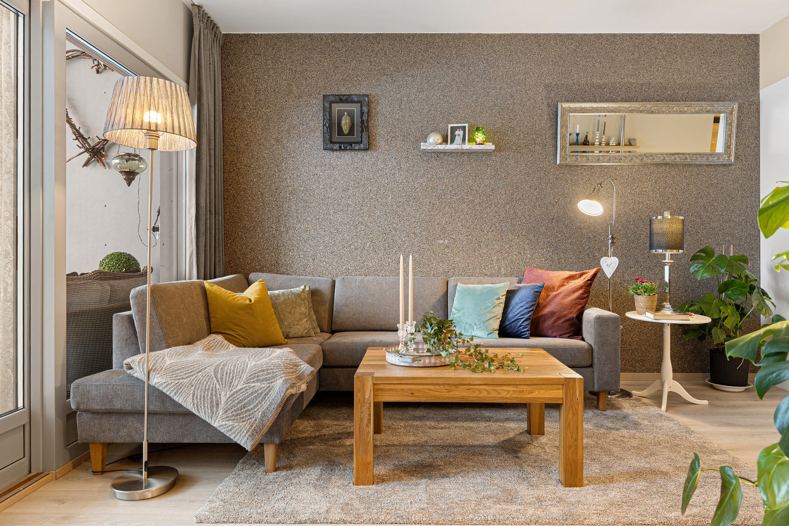 Rommet gir gode muligheter for å innrede i naturlige seksjoner. Galleribilde