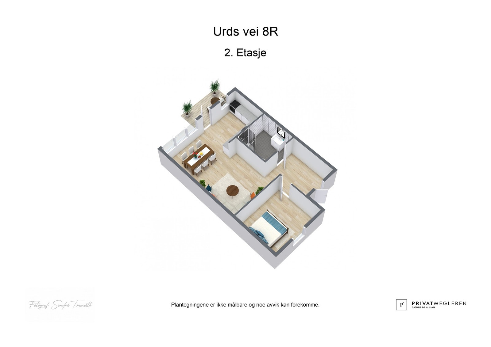 - 3D plantegning (ikke målbart) - Galleribilde