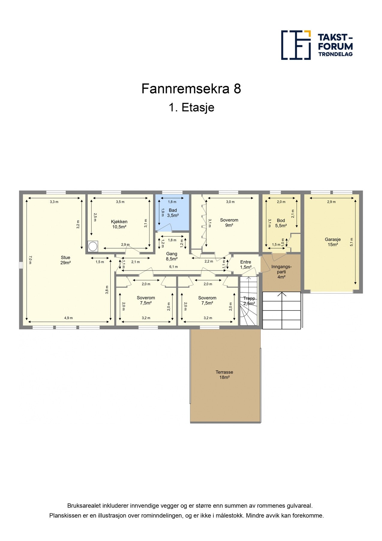 Planskisse 1. etasje Galleribilde