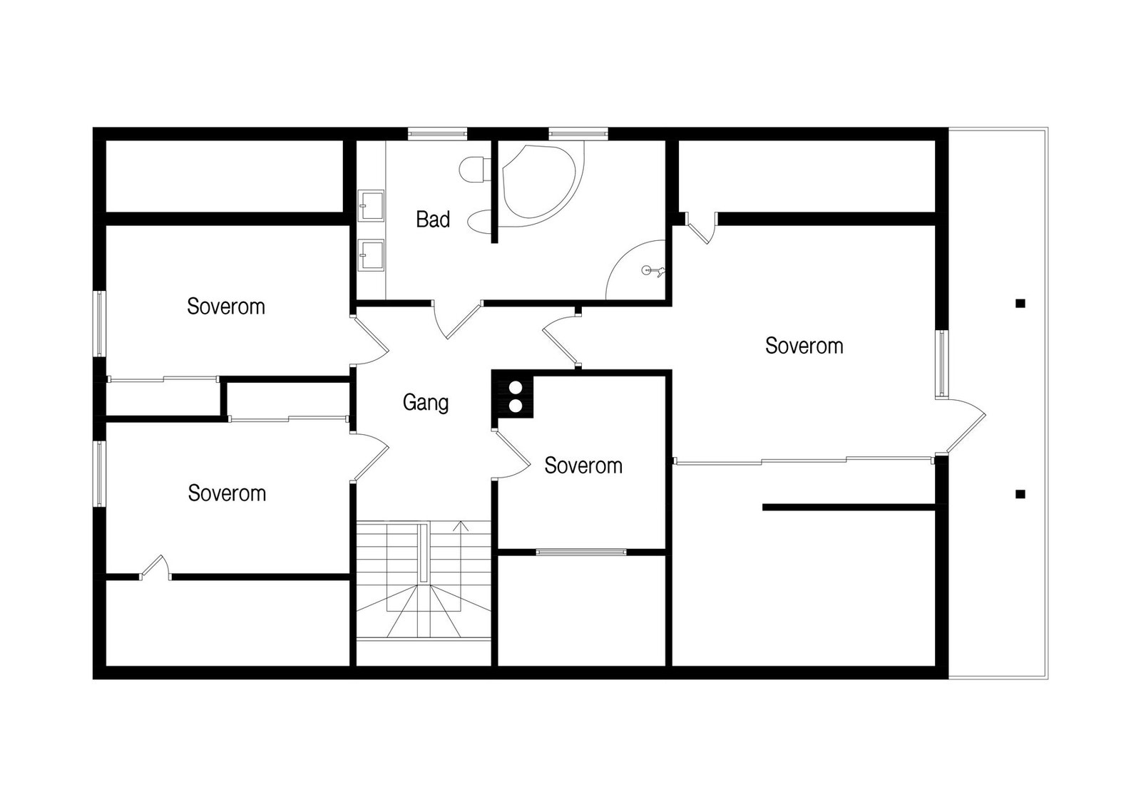 Plantegning loft. Galleribilde