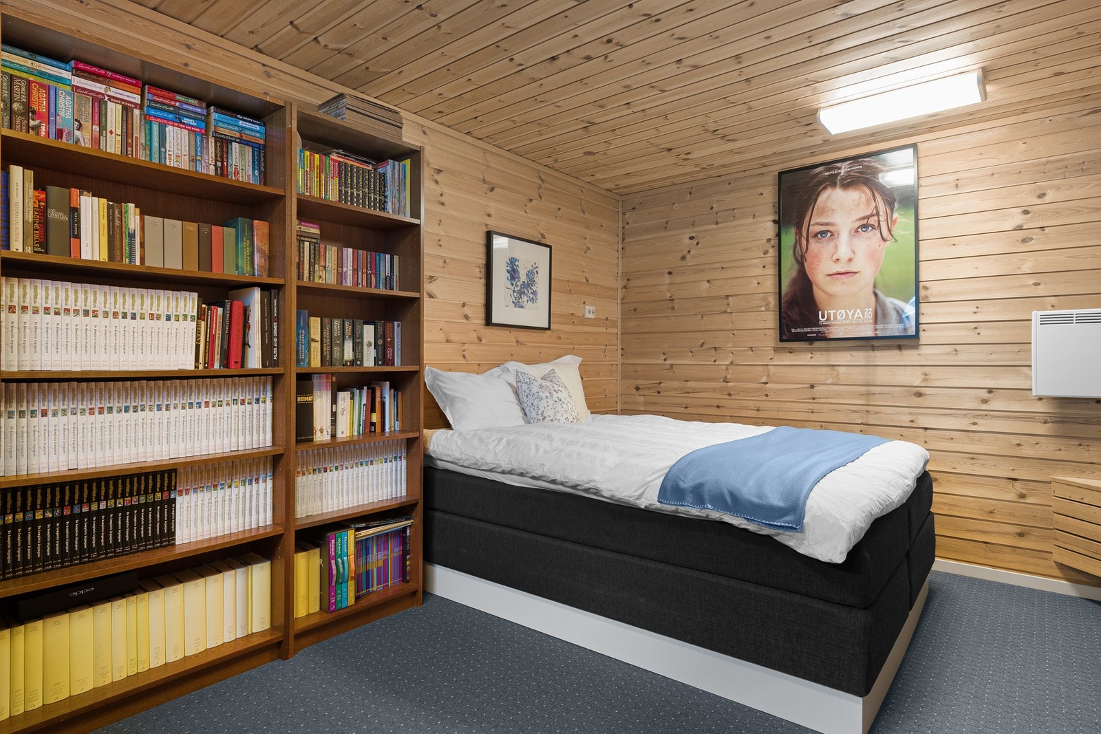 Dette rommet som i dag er innredet som soverom er ikke godkjent til varig opphold. Galleribilde