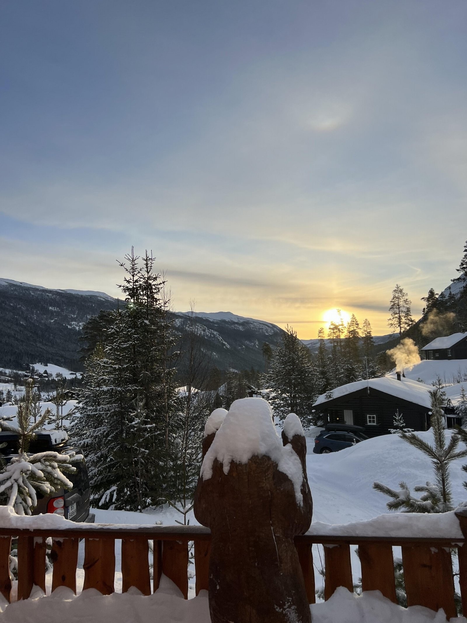 Soloppgangen sett fra plattingen Galleribilde