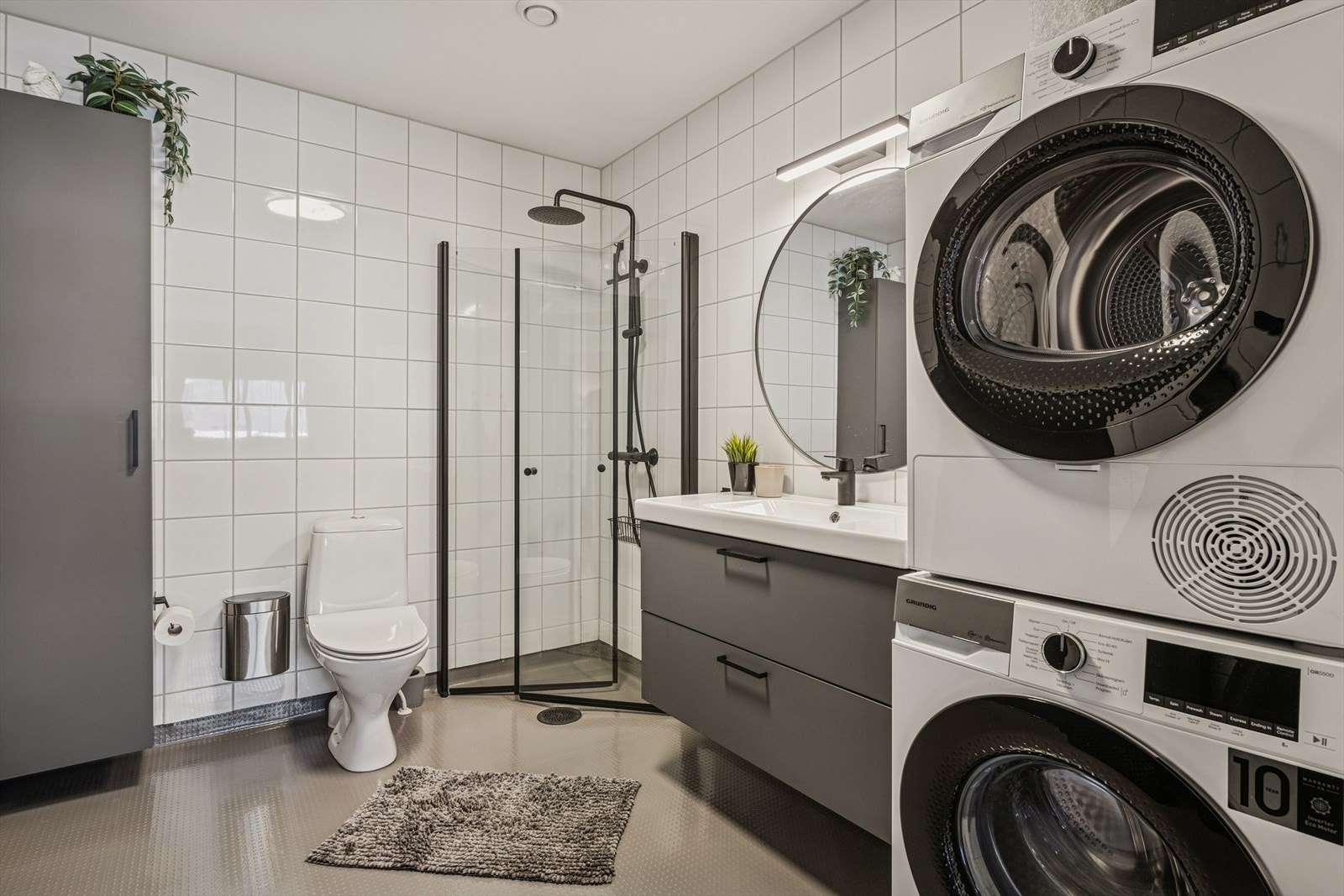 Badet har behagelige varmekabler i gulv. Galleribilde