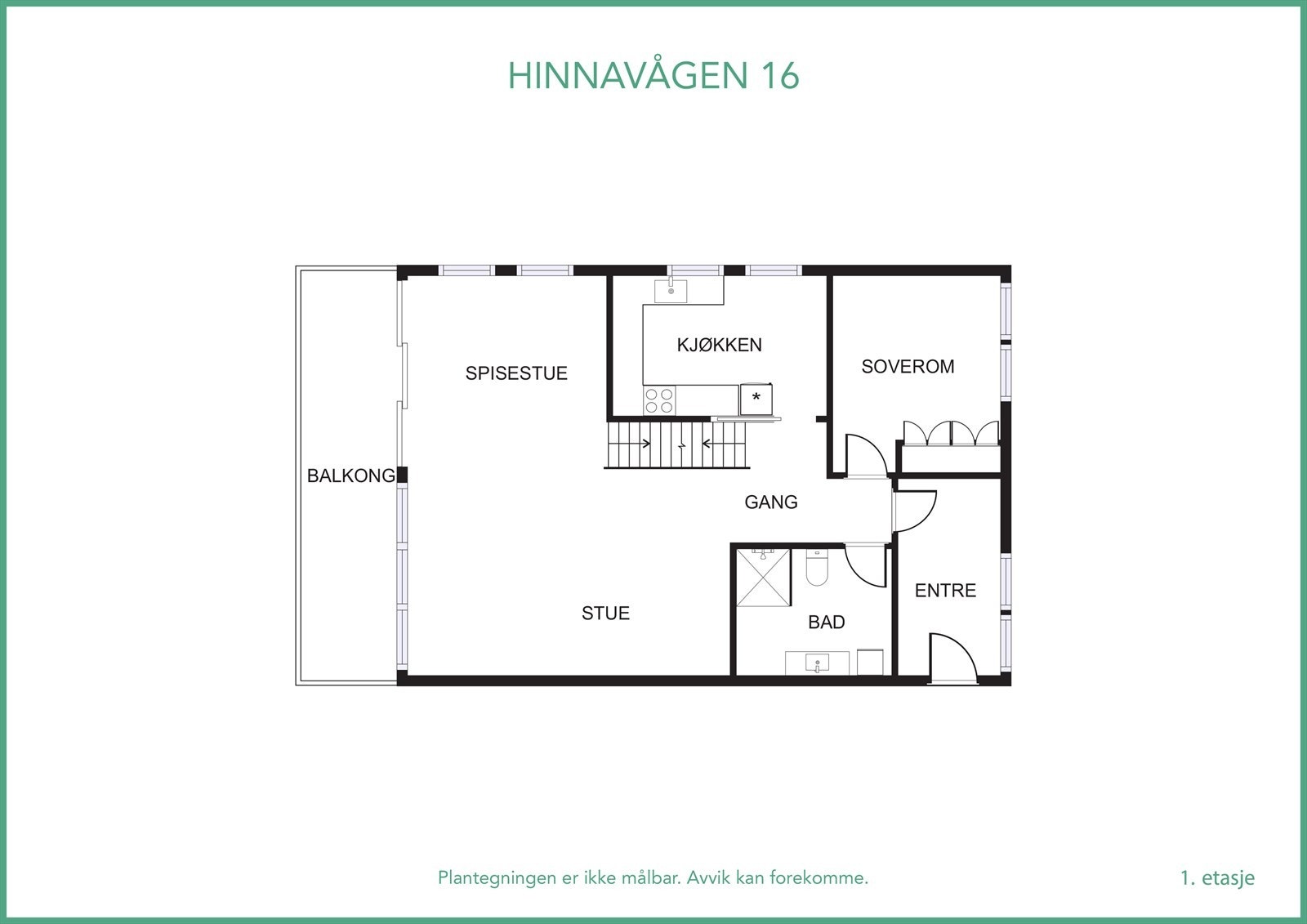Plantegning 1.etasje - se også virtuell visning! Trykk på 360 knappen Galleribilde