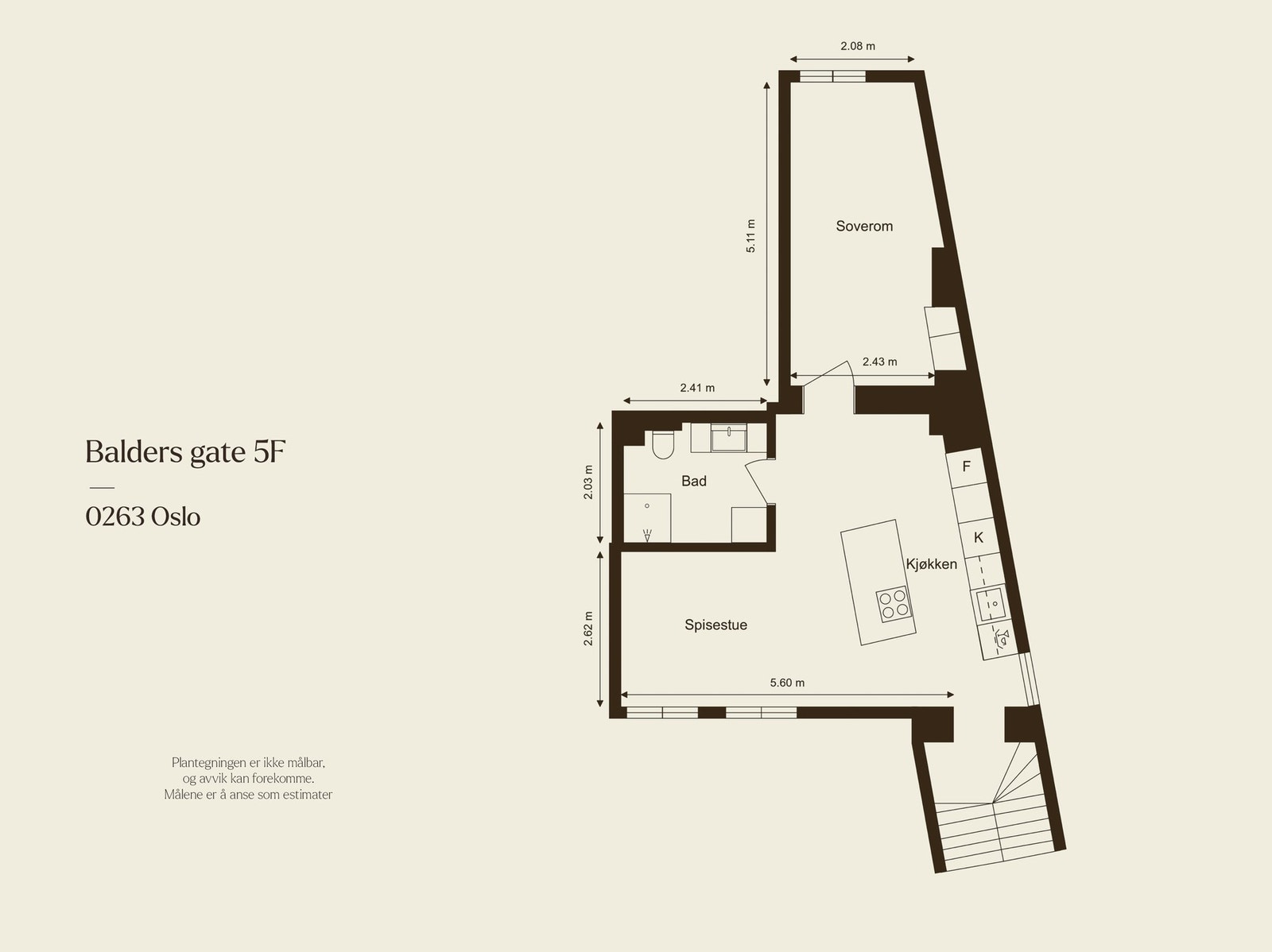 3 halvplan (1. etasje) består av trapperom, baderom, kjøkken, spisestue og soverom. Galleribilde
