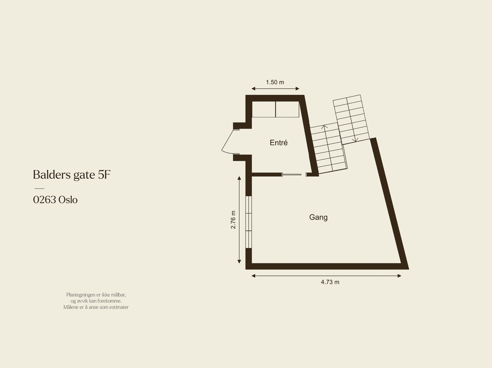 2 halvplan (1. etasje) består av entré og gang/trapperom. Galleribilde
