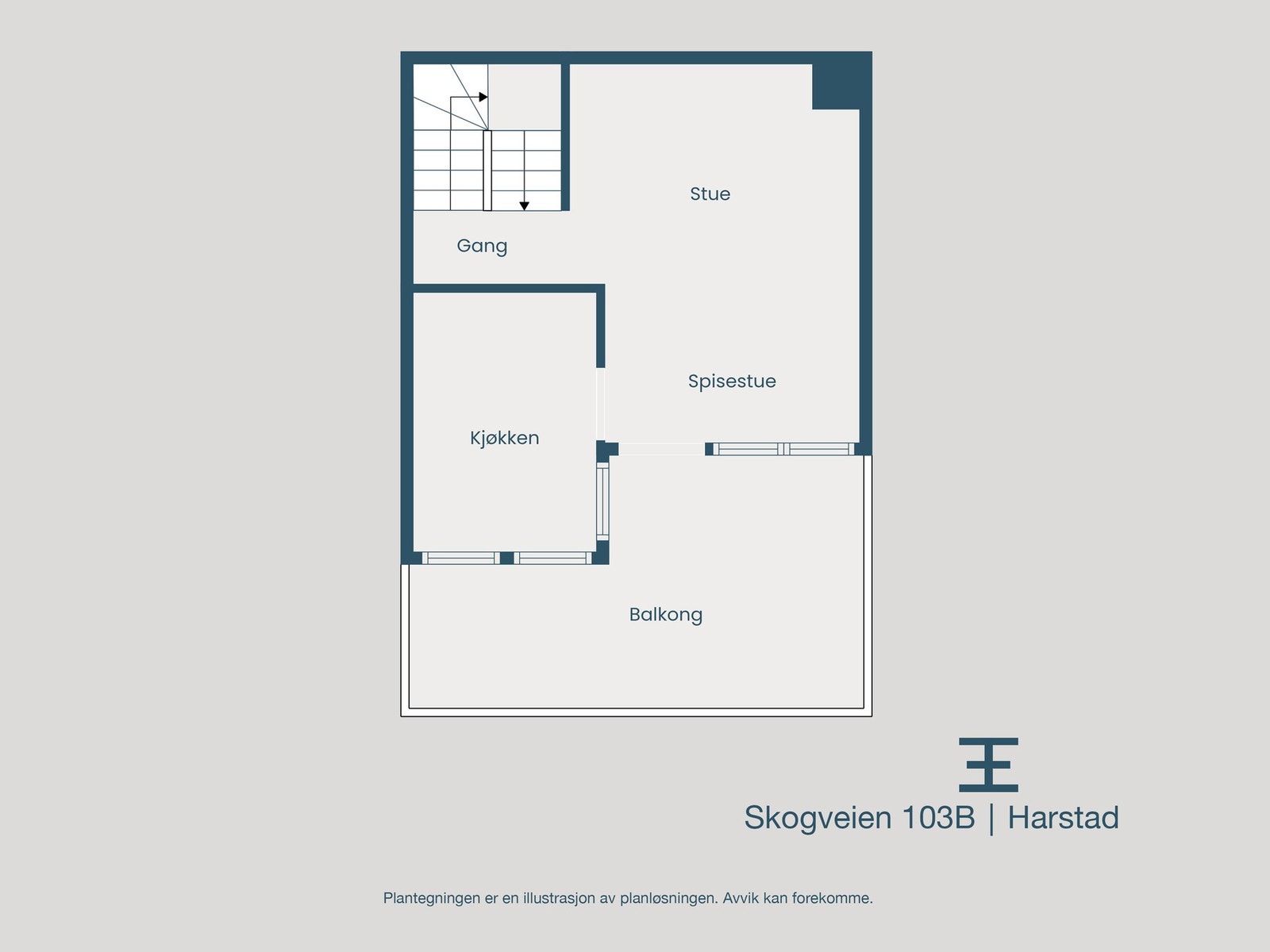 Plantegning 1. etasje Galleribilde