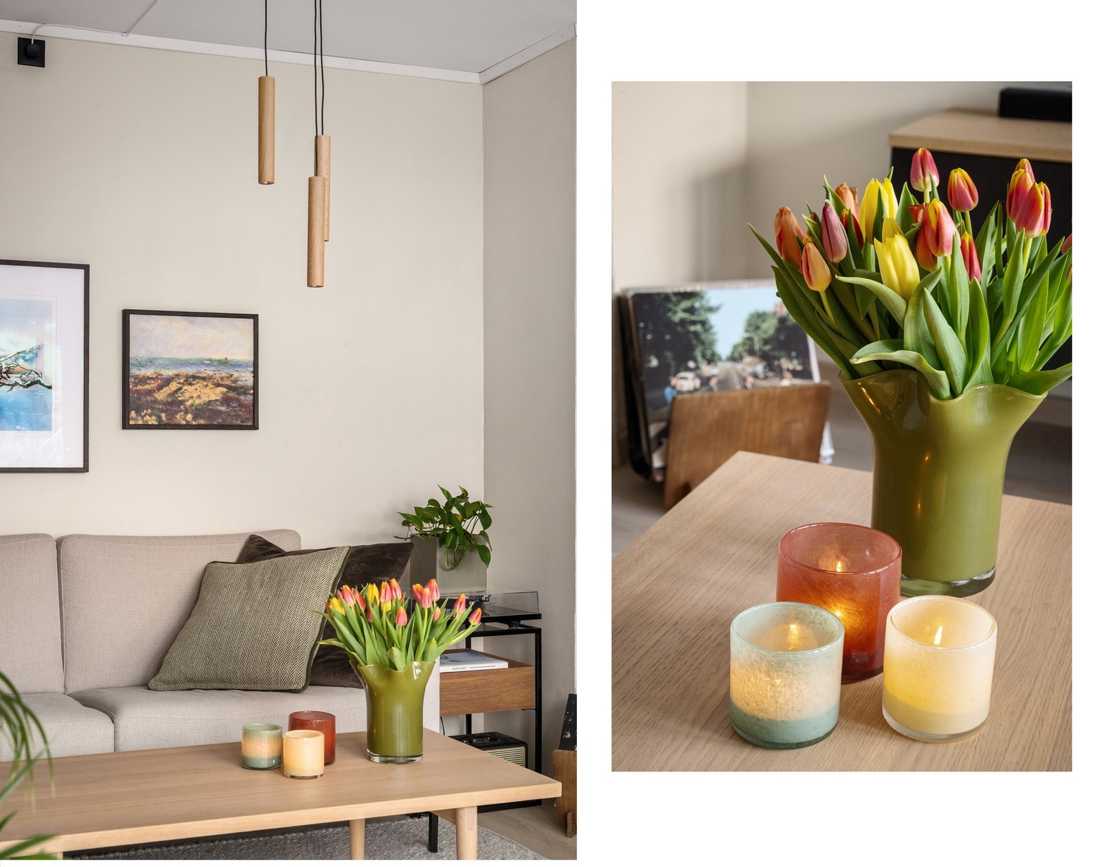 En hyggelig og lun stue med behagelig romfølelse Galleribilde