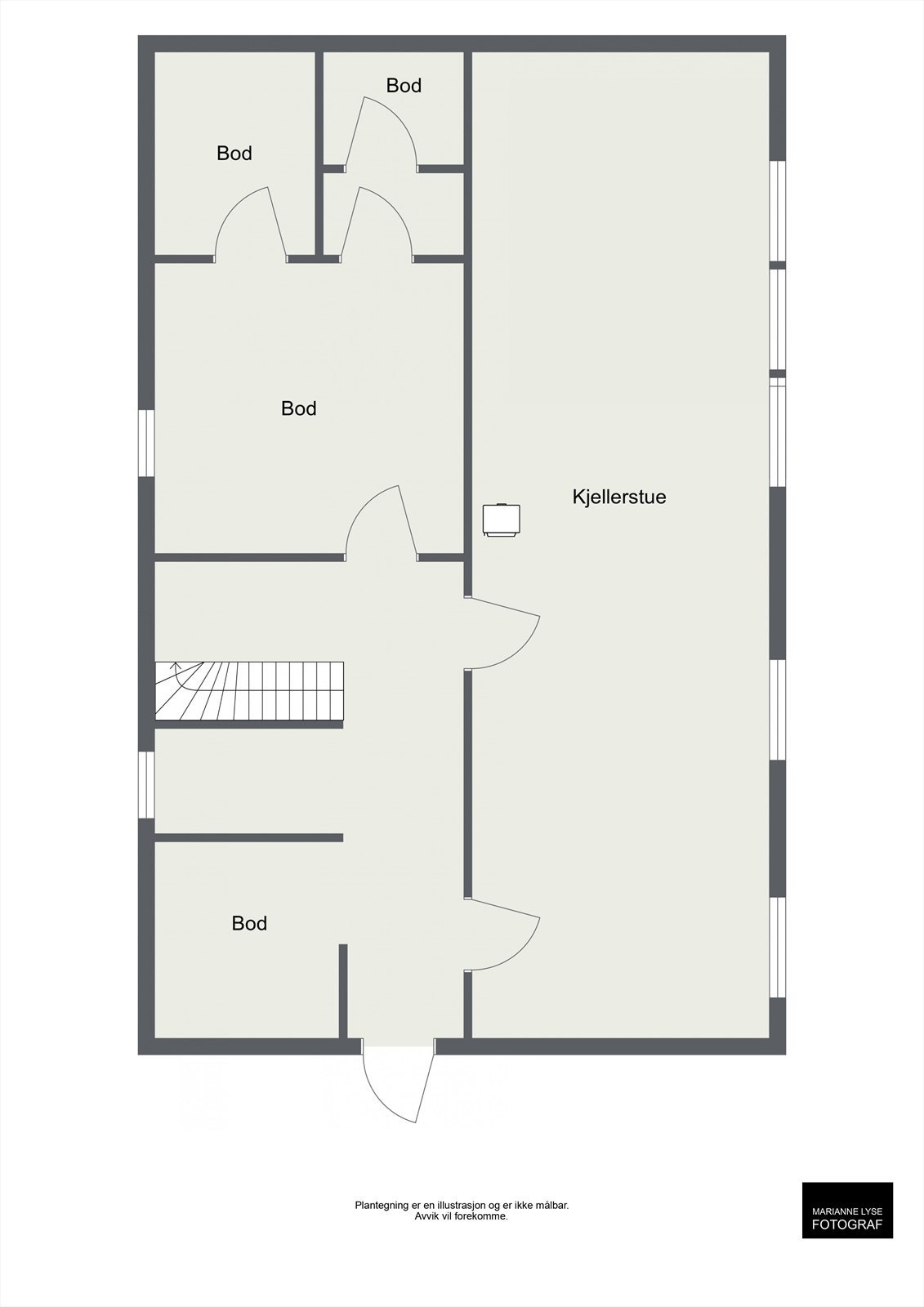 Plantegning kjeller Galleribilde