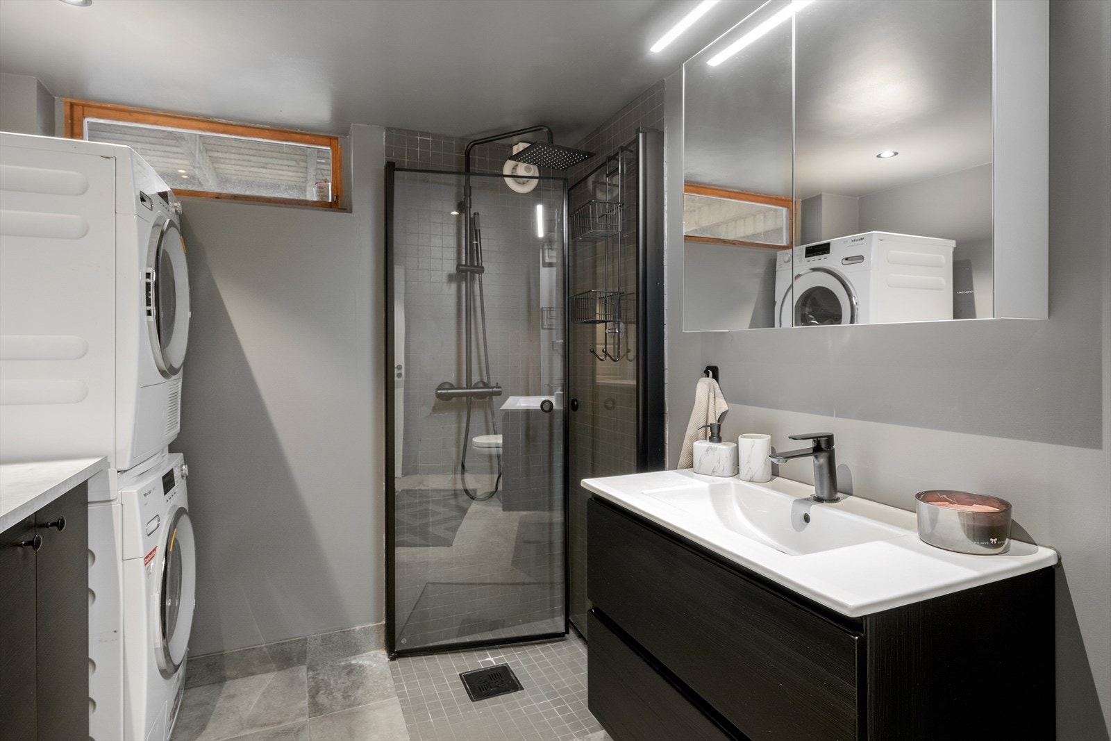 Badet i kjelleren ble oppgradert i 2023. Galleribilde