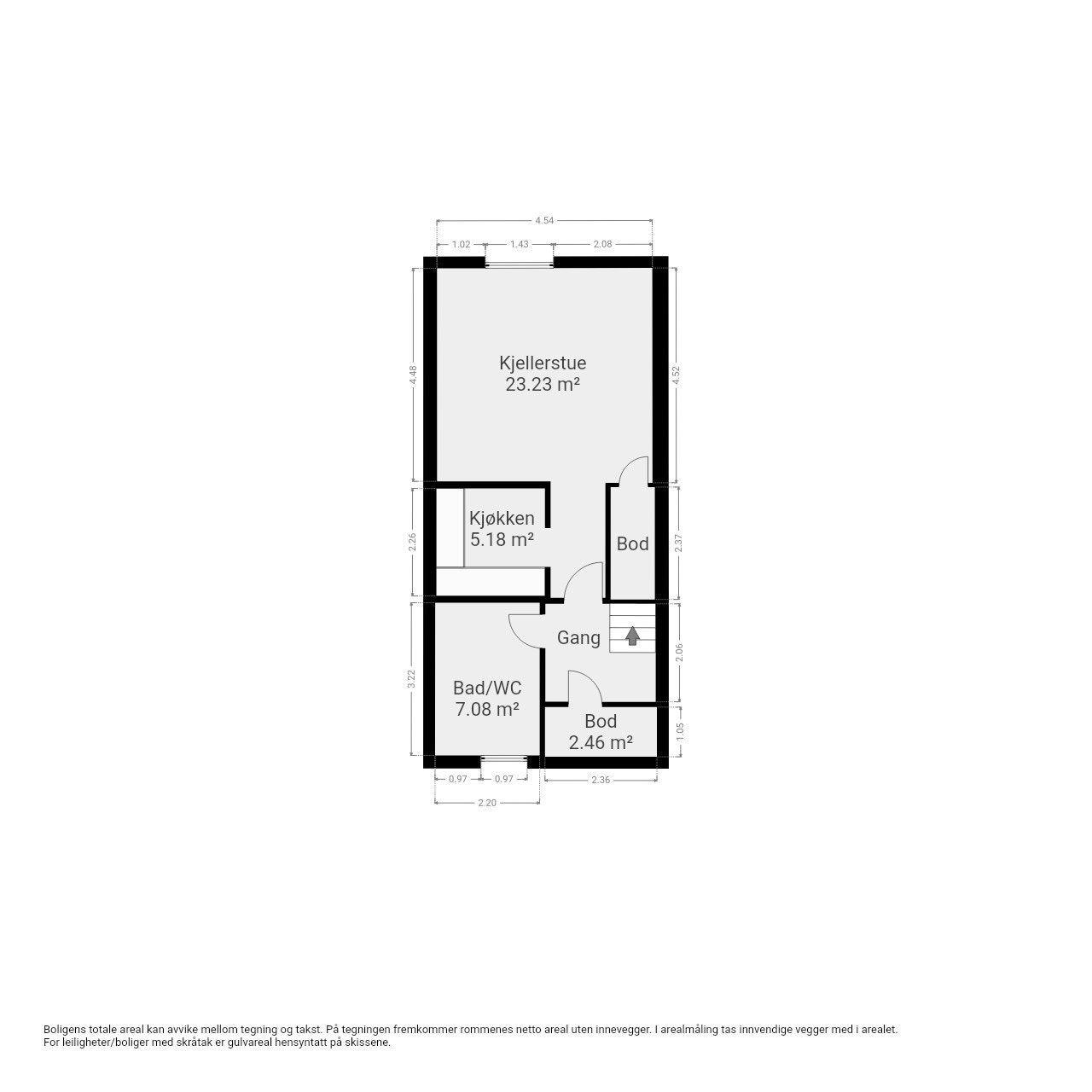 Plantegning kjeller. Galleribilde