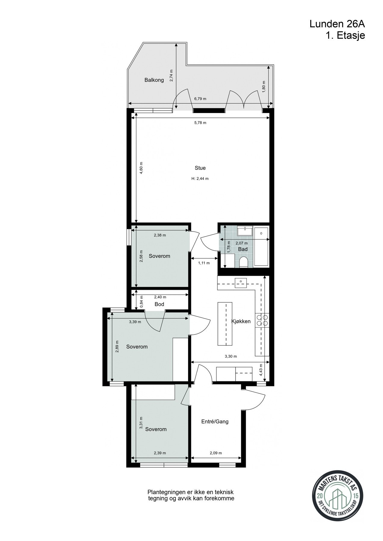 Plantegning - 1.etasje. Galleribilde