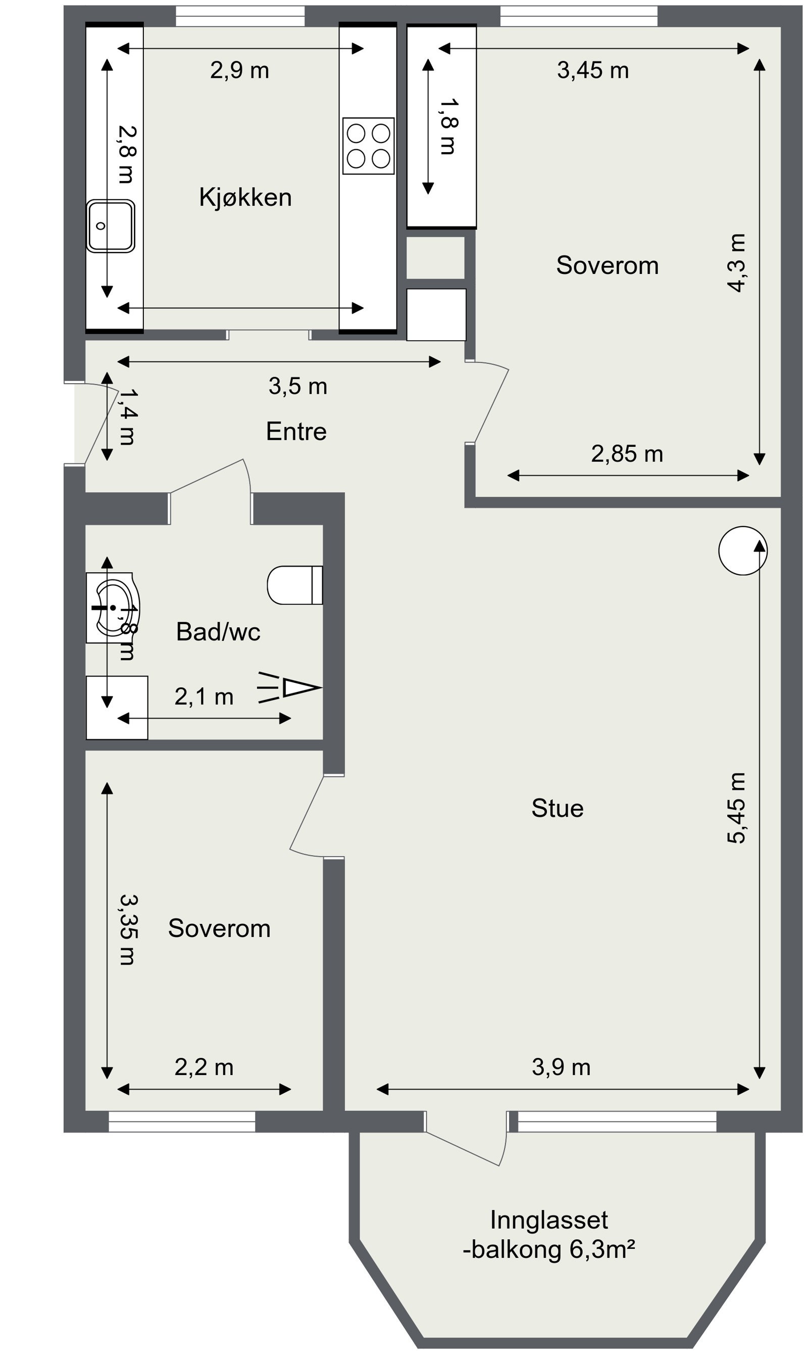 Plantegning Galleribilde