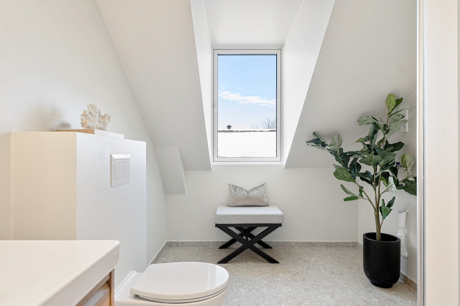 Det er opplegg for vaskemaskin. Galleribilde