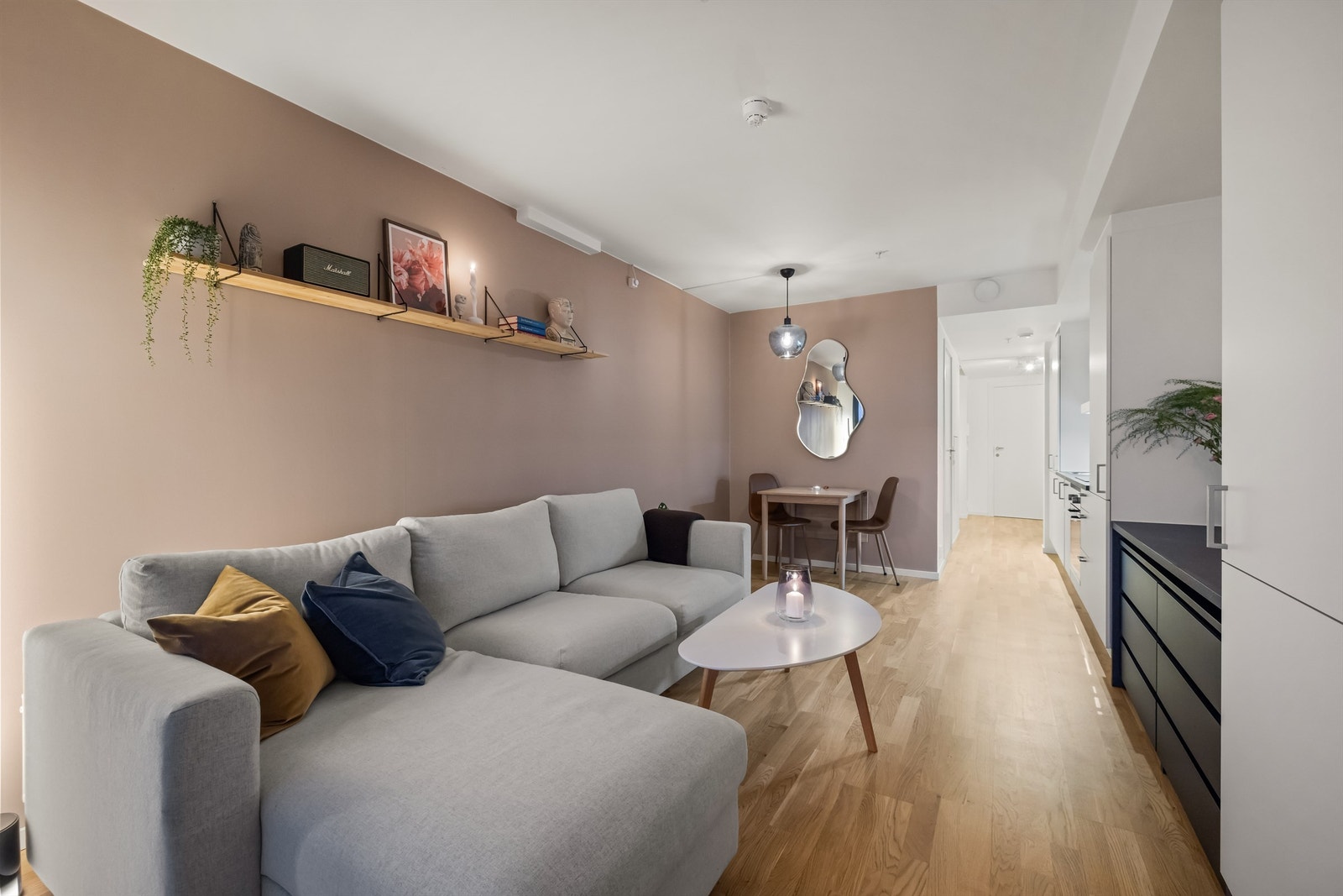 En arealeffektiv planløsning som utnytter hver kvadratmeter. Galleribilde